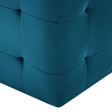 furnicato Nachttisch Nachttische 2 Stk. Blau 30×30×30 cm Samtstoff