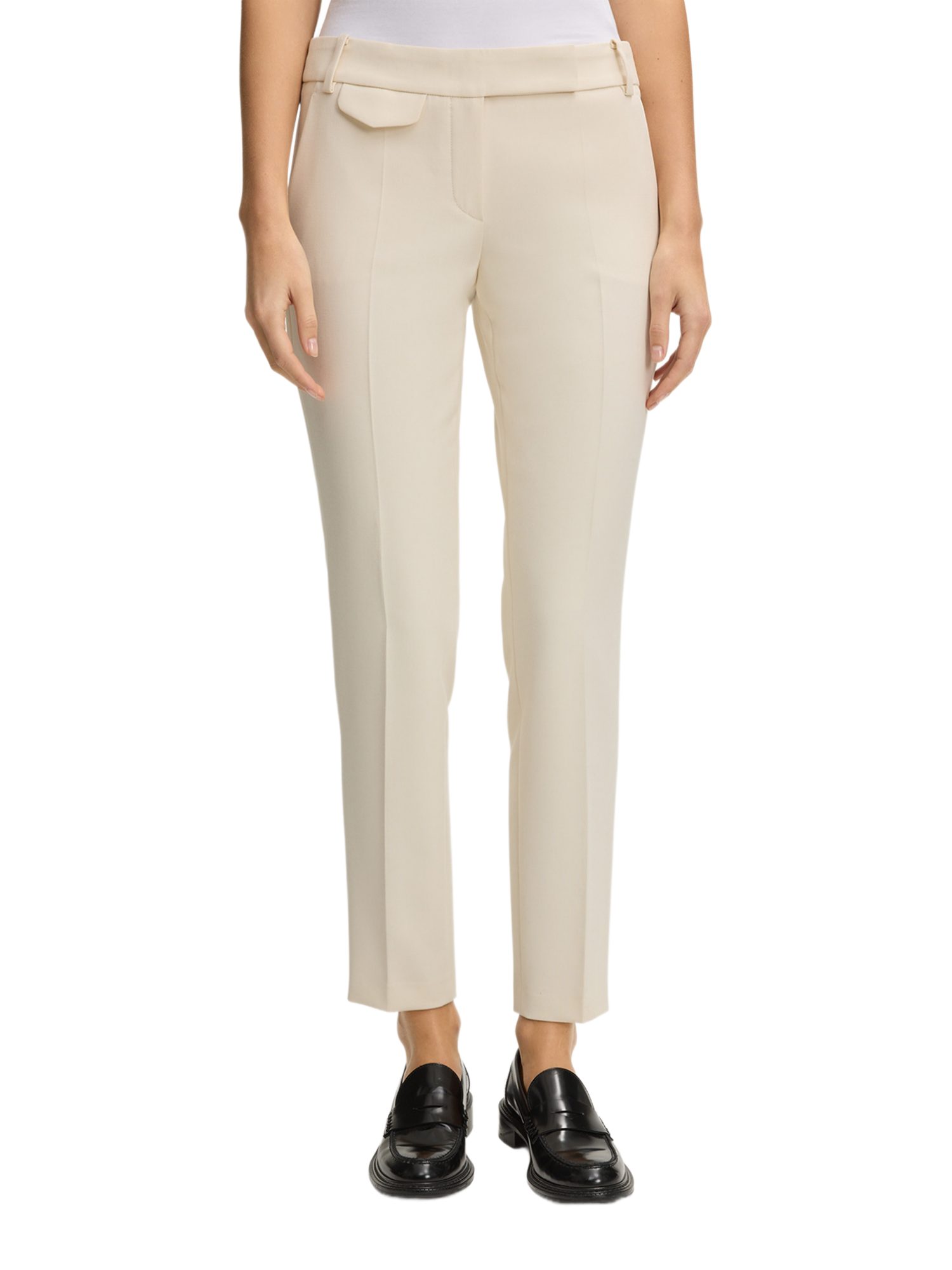 Windsor Stoffhose natur,Business,Polyester,Unifarben,Slim Fit,Mittel