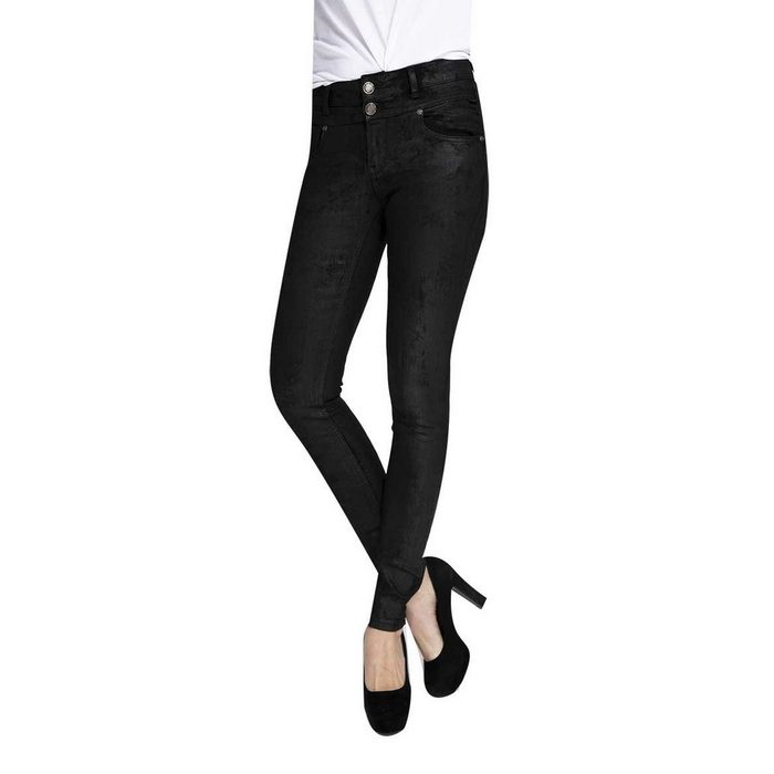 Zhrill Skinny-fit-Jeans KELA BLACK Jeanshose Röhrenjeans 5 Pocket Vintage Skinny Kela Black