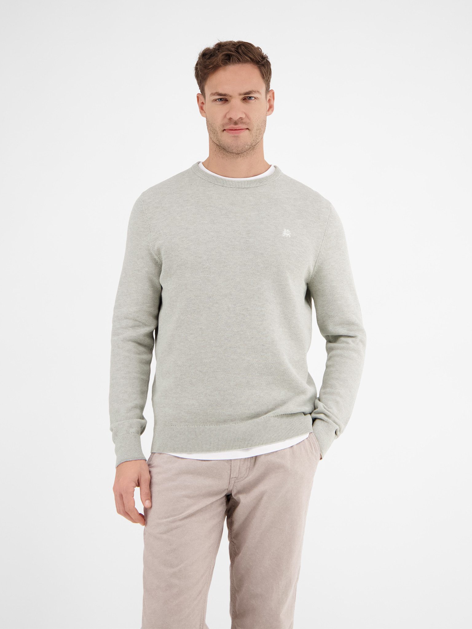 LERROS Strickpullover mit Logo Stickerei günstig online kaufen