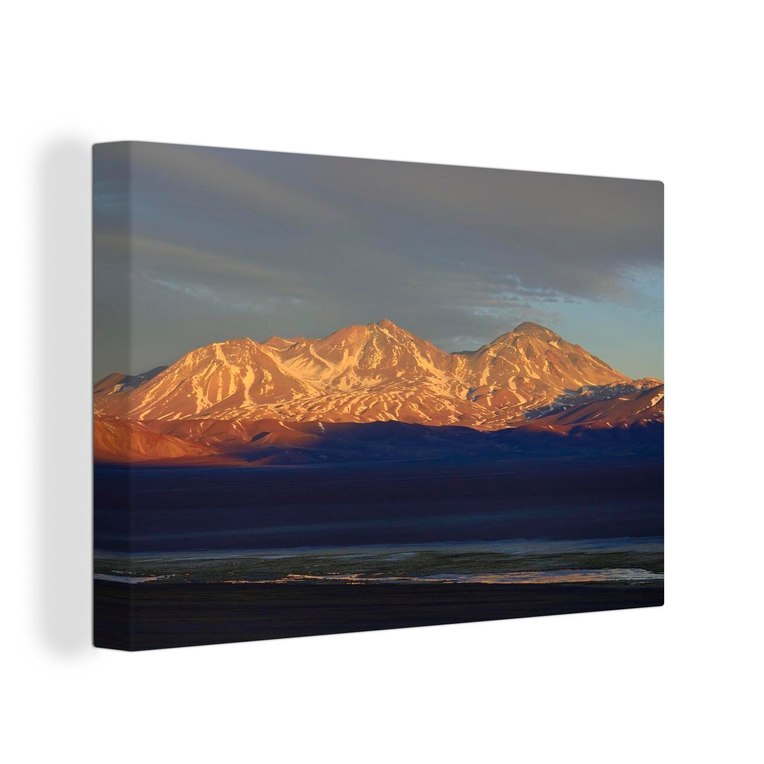 OneMillionCanvasses® Leinwandbild Berge im Nevado Tres Cruces National Park in Südamerika, (1 St), Wandbild Leinwandbilder, Aufhängefertig, Wanddeko, 30x20 cm