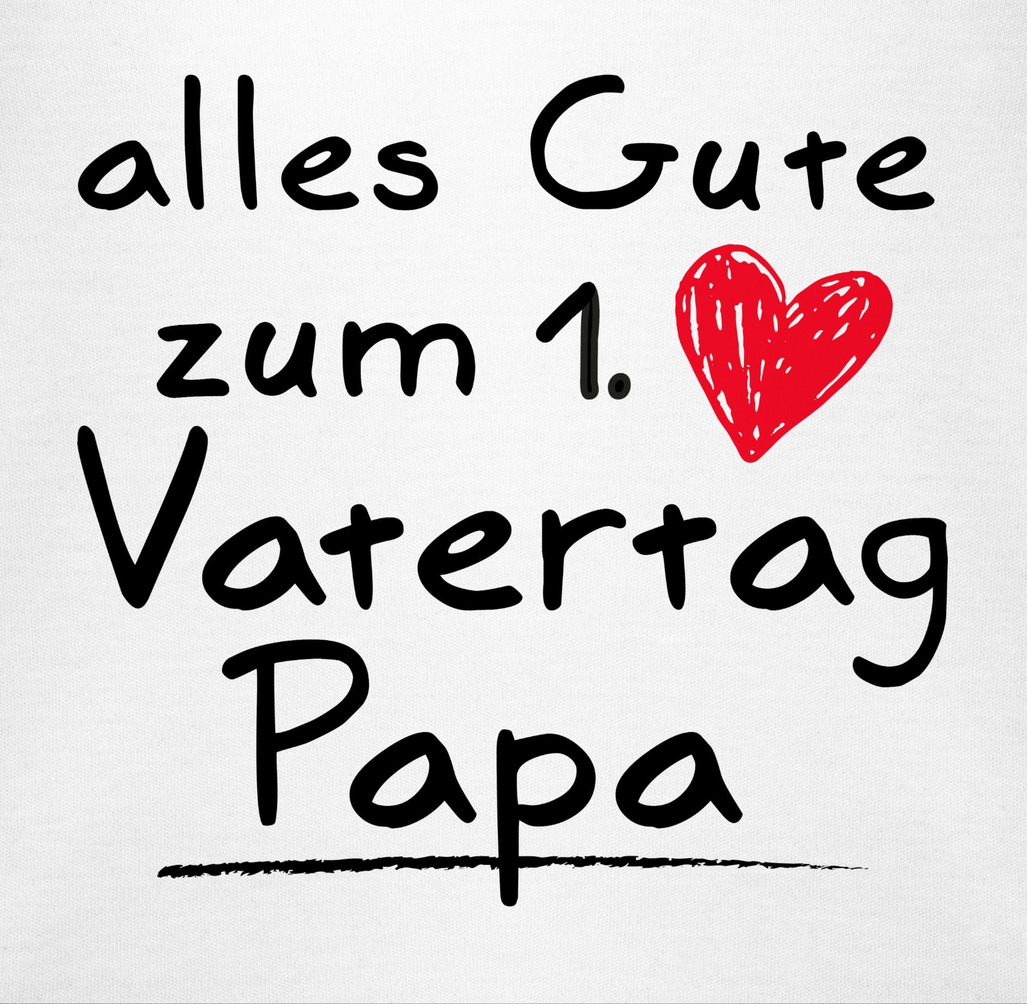 Vatertag T-Shirt Vatertag Alles Erster Papa zum Weiß Geschenk 2 gute Shirtracer Baby - Vatertag 1.