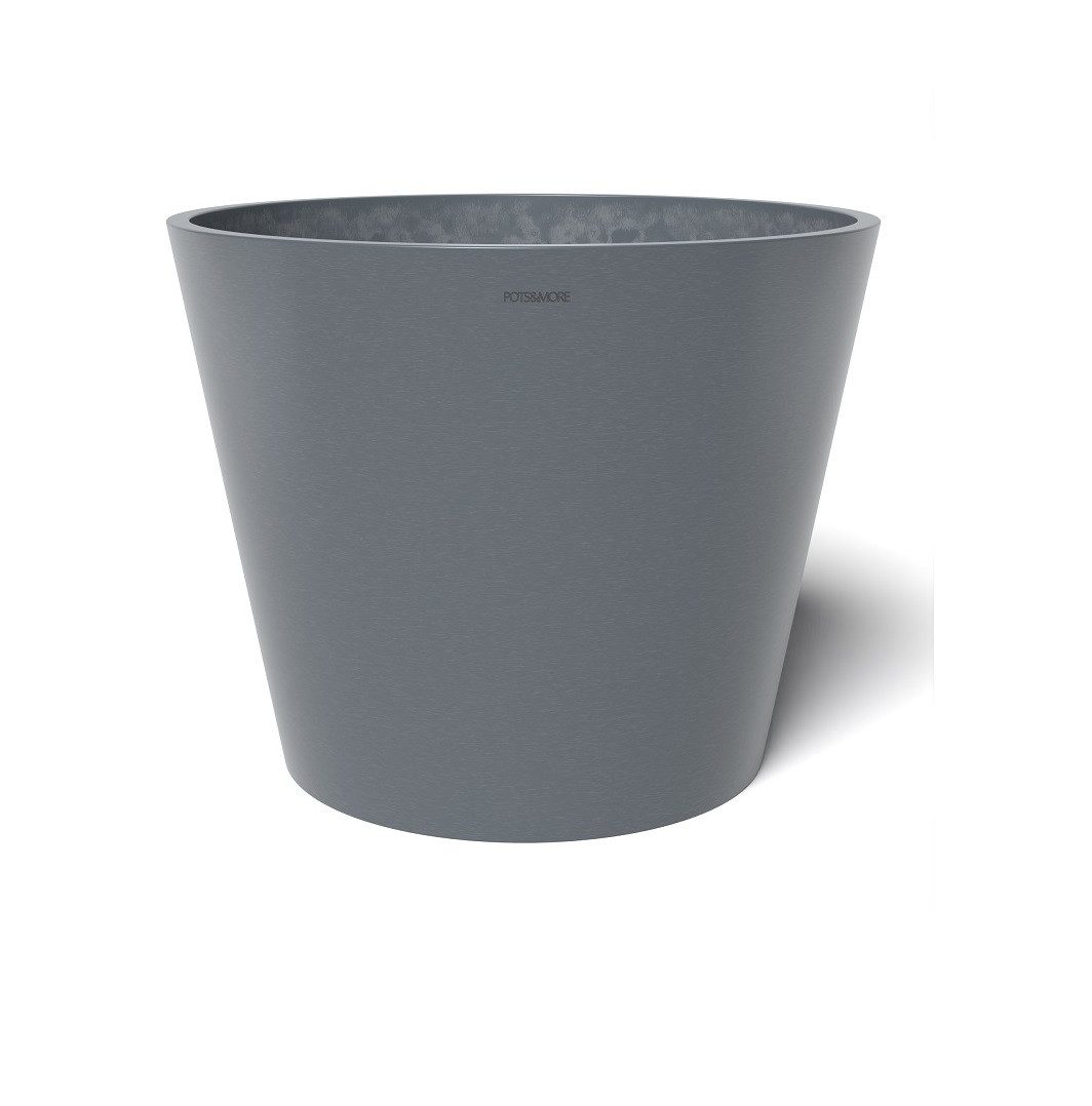 Valo Blumentopf POTS&MORE Pflanztopf Conico 40, ø 40,8 cm runde Form Grau Höhe 33,2 cm
