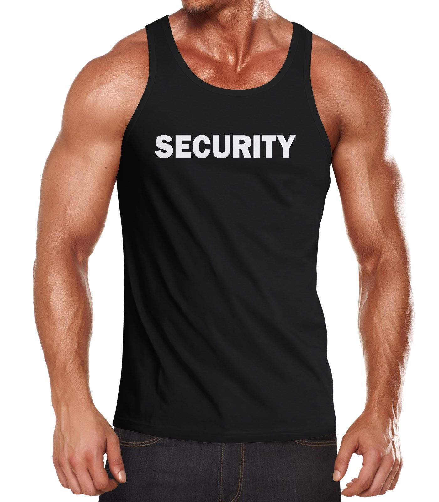 Tanktop Herren Tanktop Security Fasching Karneval Fun-Shirt Moonworks®