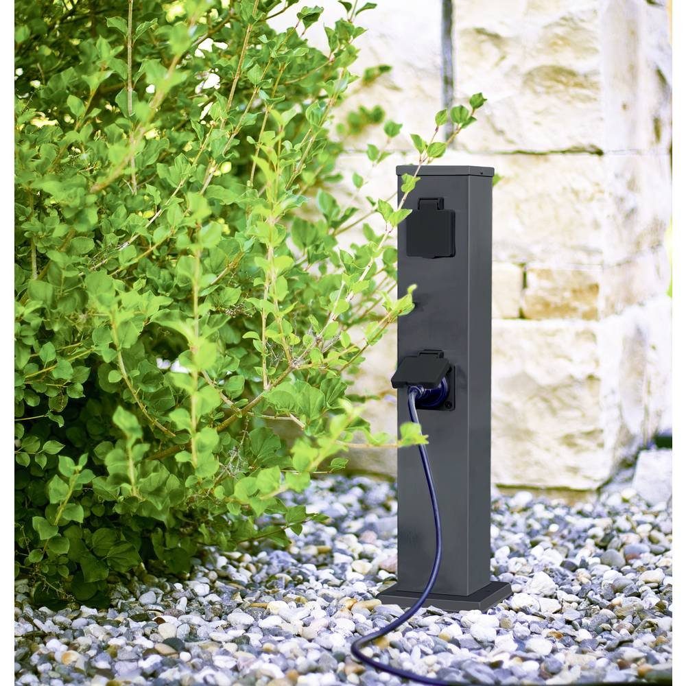 HEITRONIC Gartensteckdose BANGKOK 4-fach 501335, erhöhter Berührungsschutz