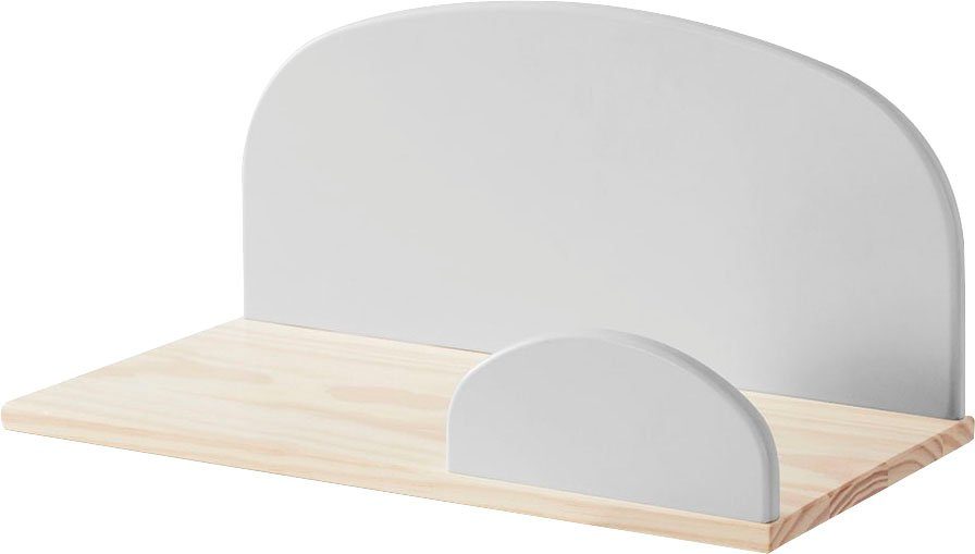Vipack Kinderregal Kiddy, Ablage Kiefer massiv, zum hängen, Wandregal MDF Komponenten lackiert, wahlweise 45cm oder 65cm breit