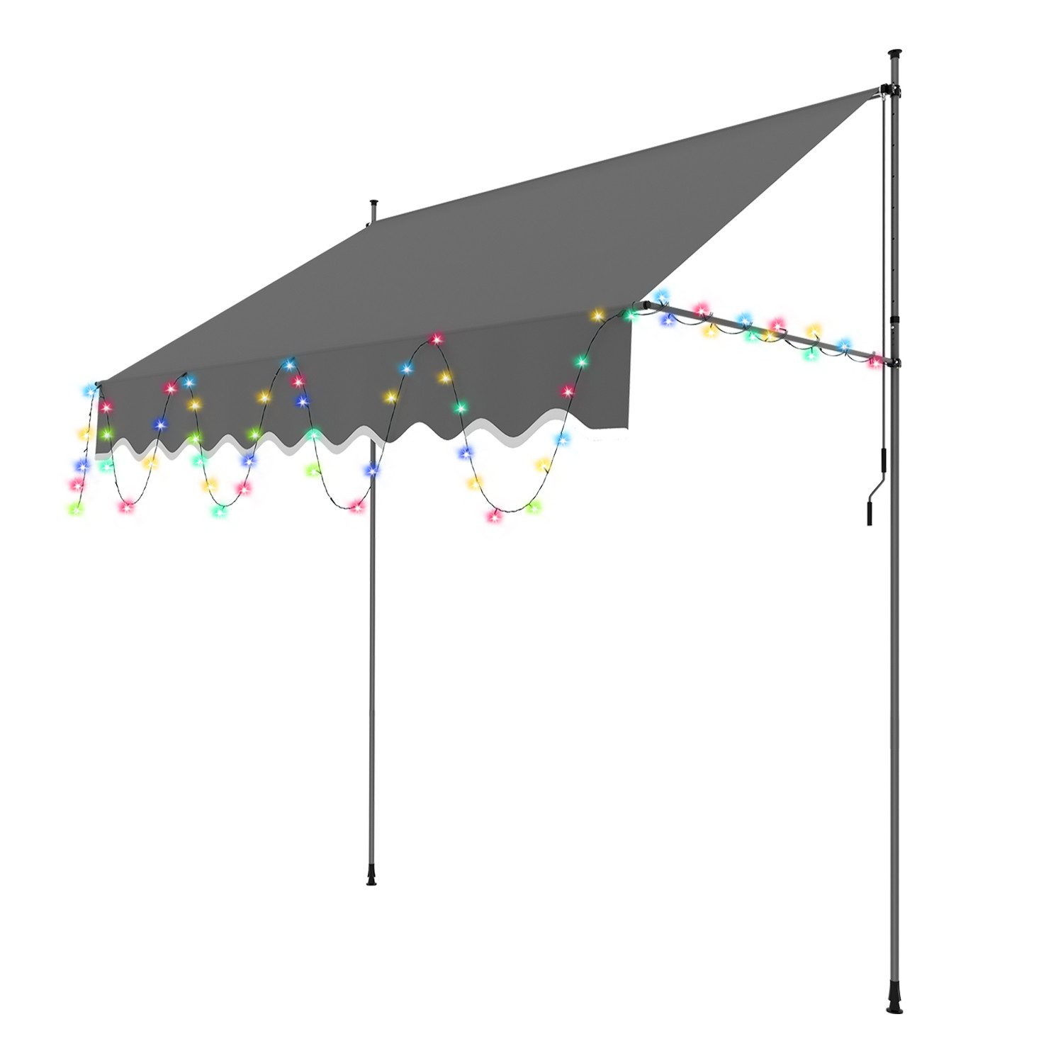 Clanmacy Klemmmarkise Klemmmarkise mit LED 200cm günstig online kaufen