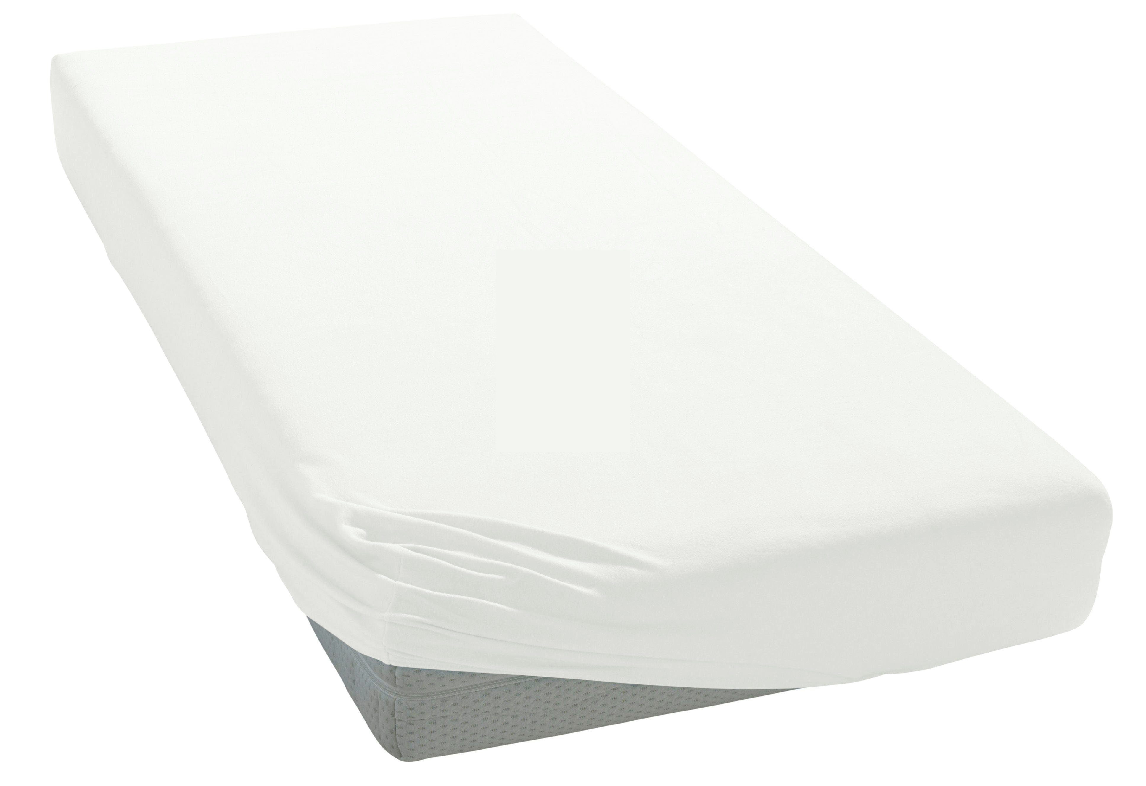 my home Spannbettlaken PAPRIKA, Microfaser-Jersey, Gummizug: rundum, (1 Stück), Bettlaken, Laken, in zwei Qualitäten: Fleece & Jersey, pflegeleicht