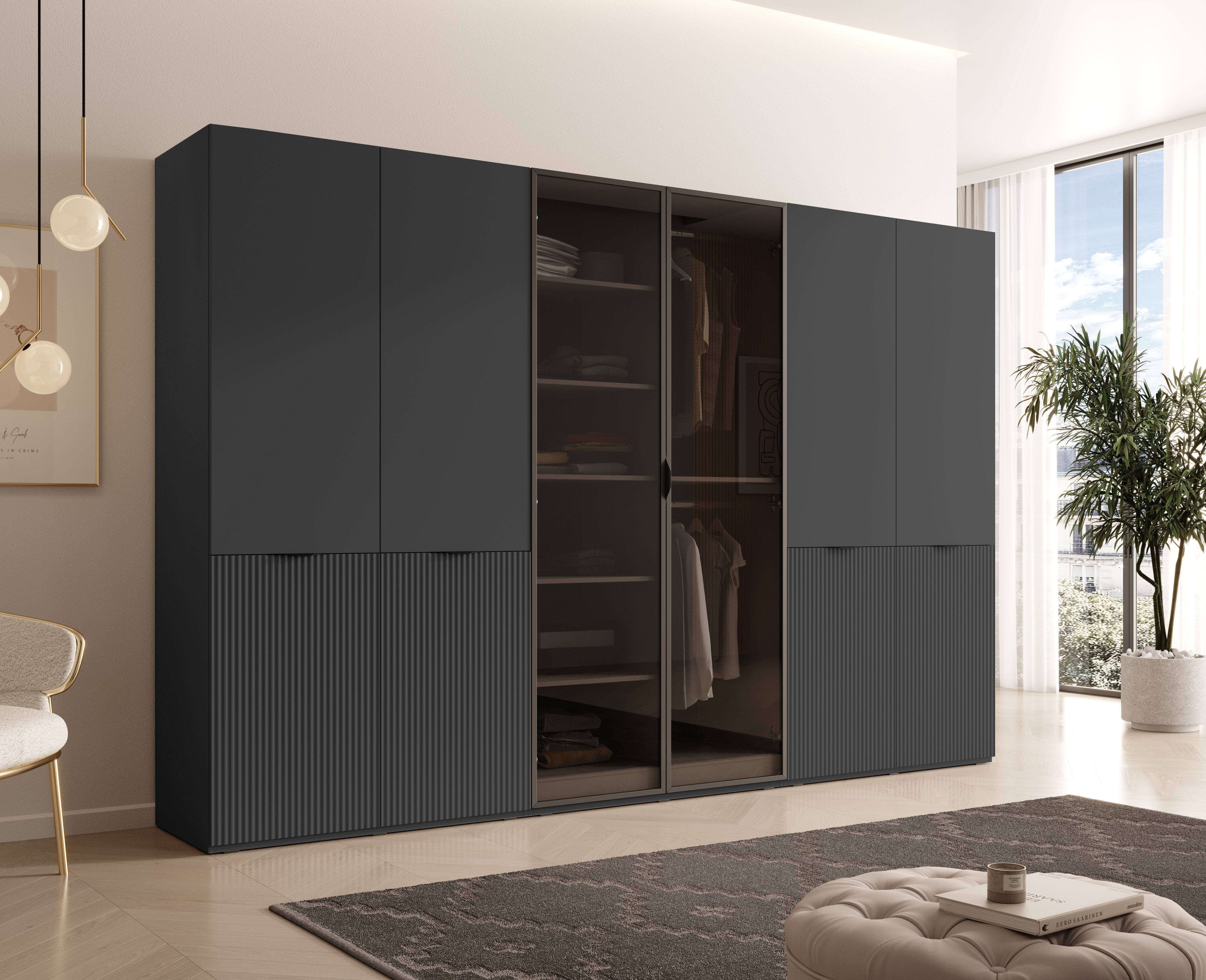 MOEBLO Drehtürenschrank MINEWRA ANTISOL 300 (Moderner Drehtürenschrank mit günstig online kaufen