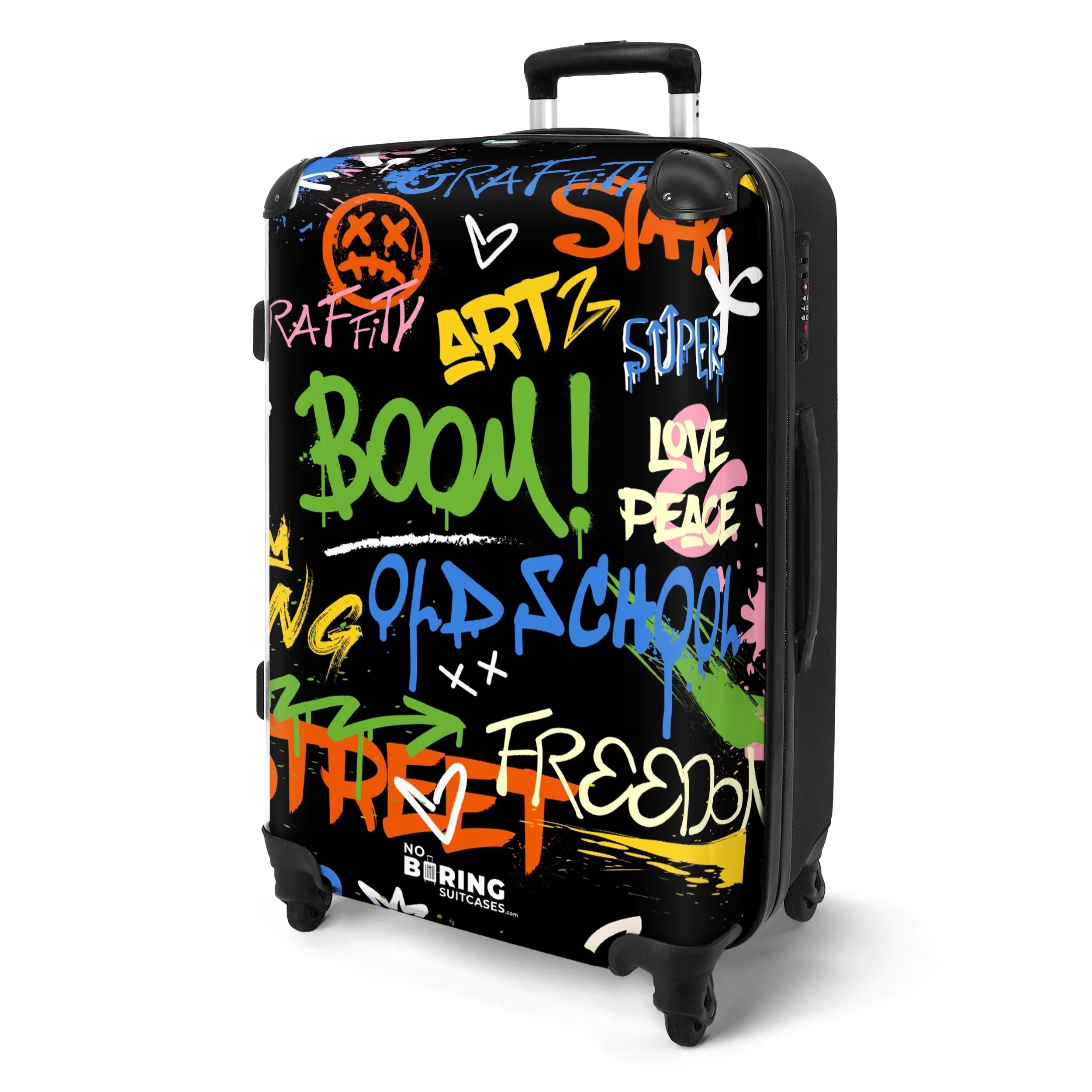 NoBoringSuitcases.com© Hartschalen-Trolley Abstraktes Graffiti-Kunstwerk mi günstig online kaufen