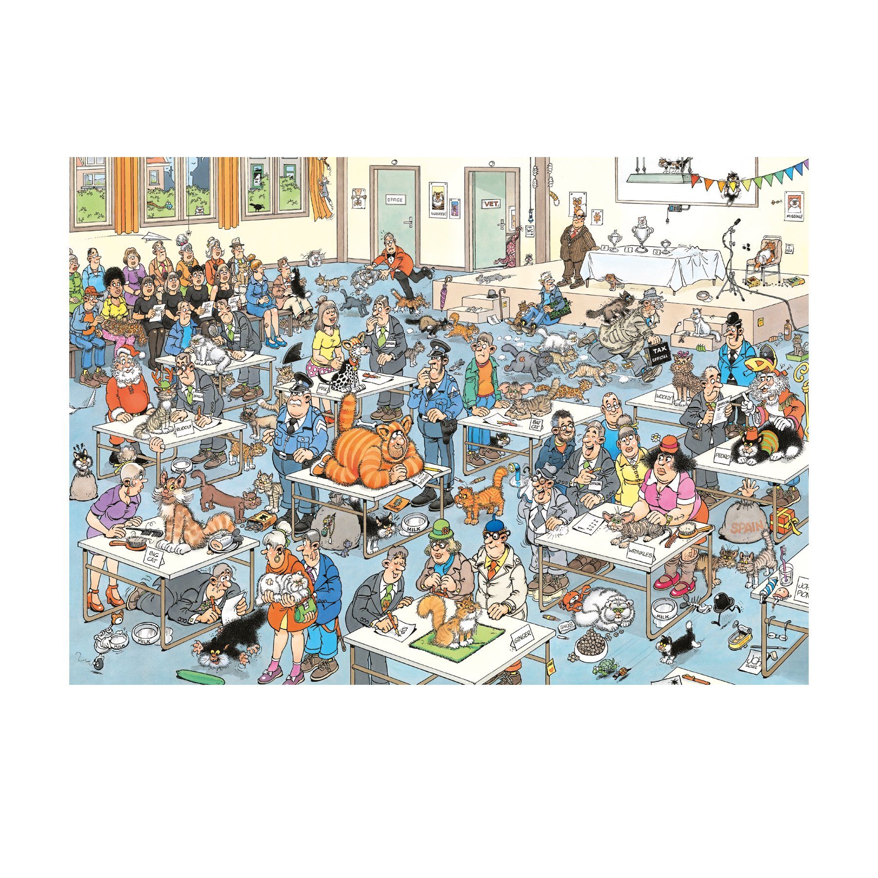 Jan van Haasteren Puzzle Jan van Haasteren Die Katzenshow 2000 Teile Puzzle günstig online kaufen