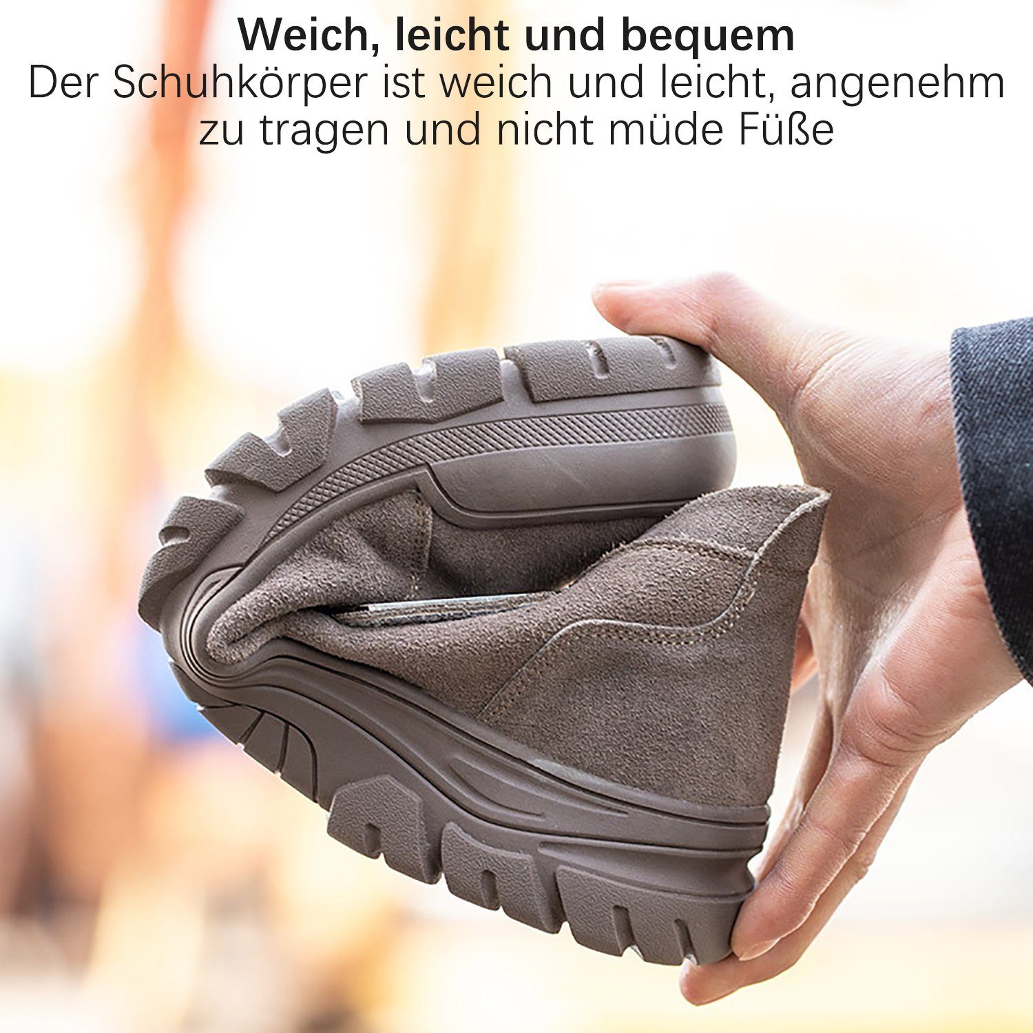 Stahlkappe Daisred Funkensicher Schutzschuhe Sicherheitsschuh Arbeitsschuhe Khaki