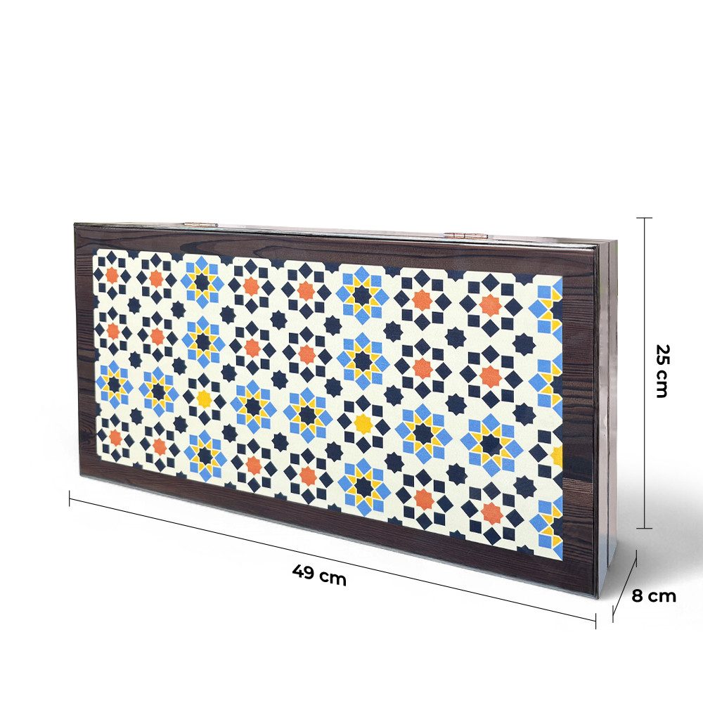 BIGGDESIGN Spielesammlung Biggdesign Star Backgammon Set, Kratzfeste Oberfläche