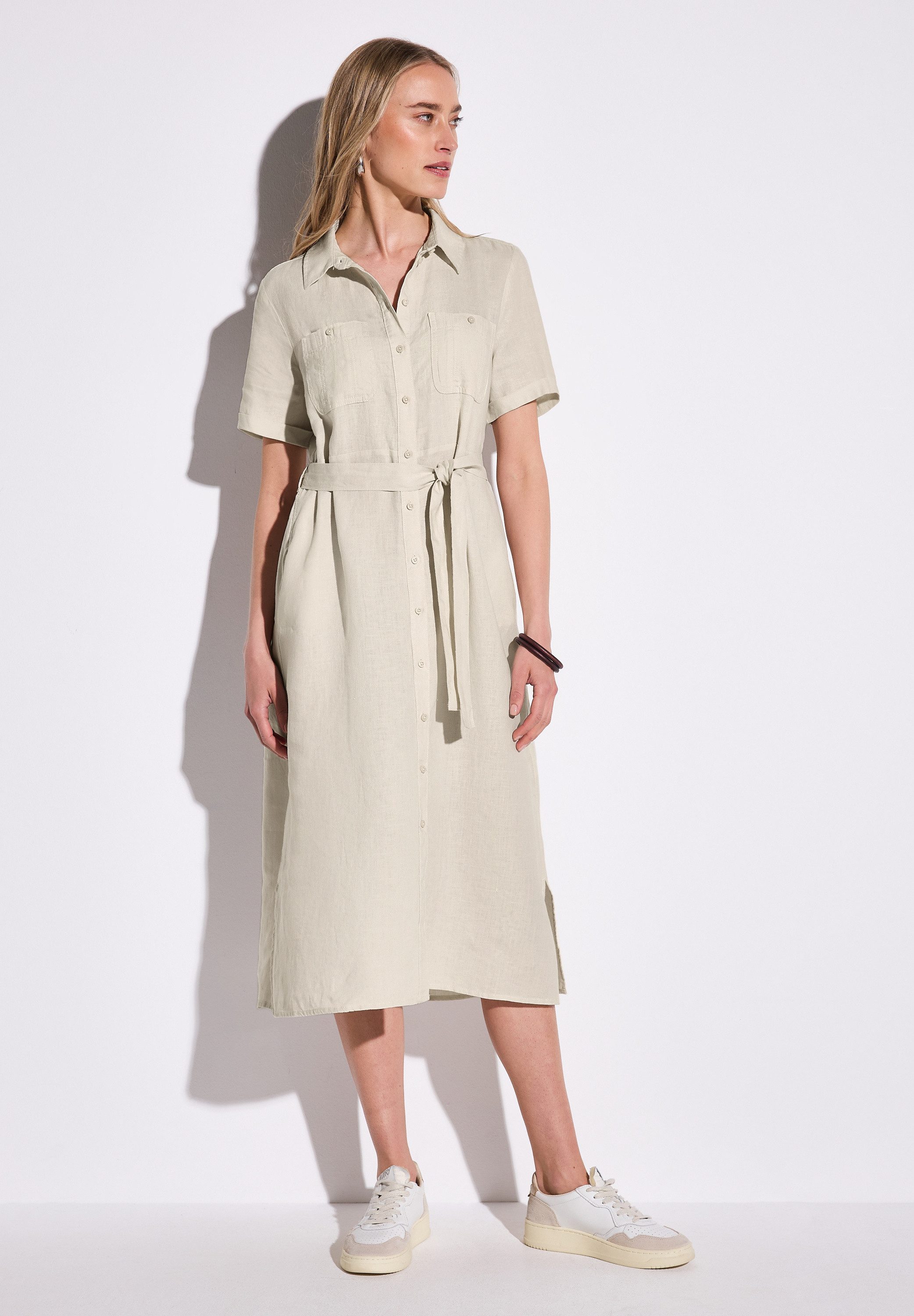 STREET ONE Midikleid mit Bindegürtel zum Taillieren günstig online kaufen