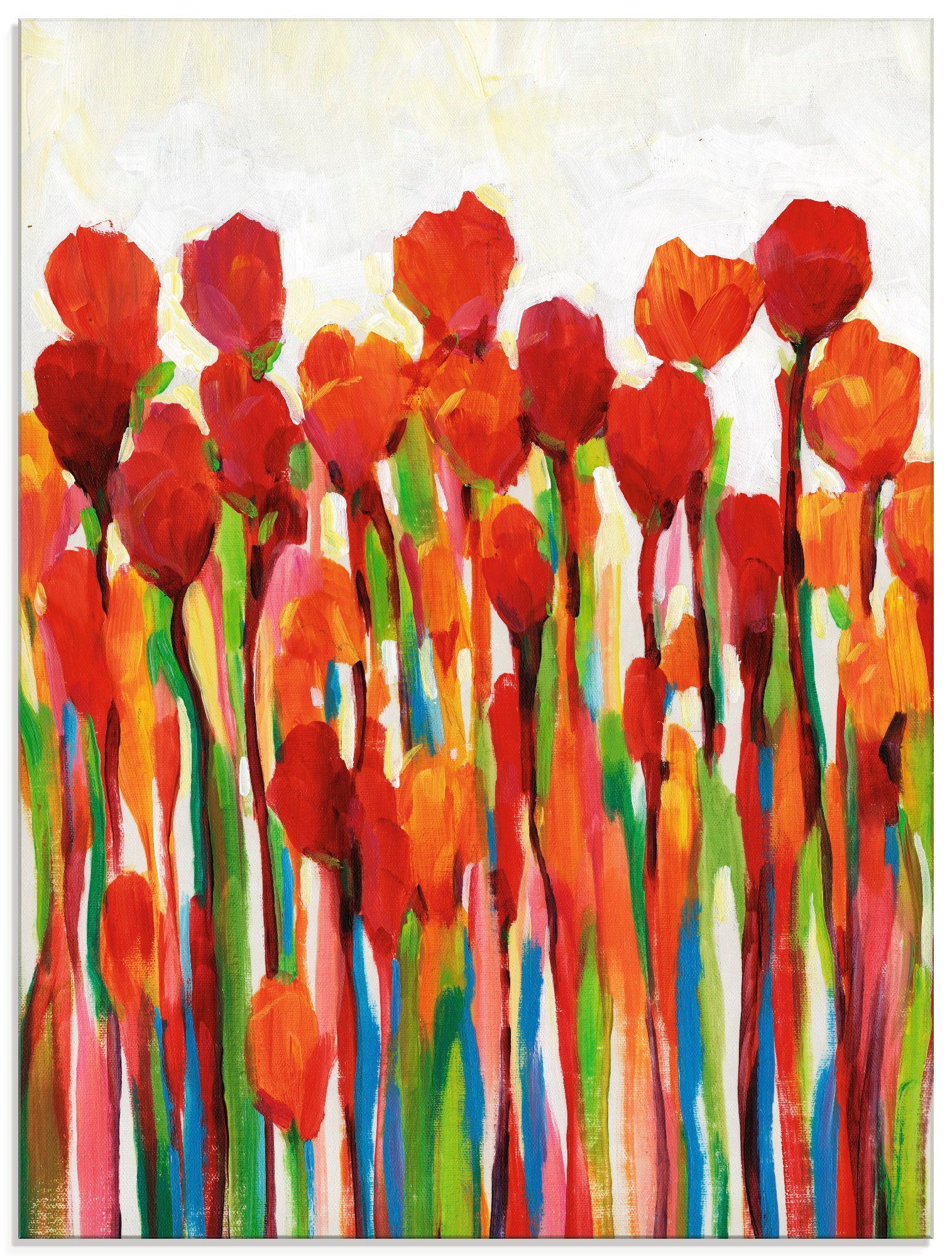 Artland Glasbild St), Farben mit Strotzen Größen in II, Blumenwiese verschiedenen (1
