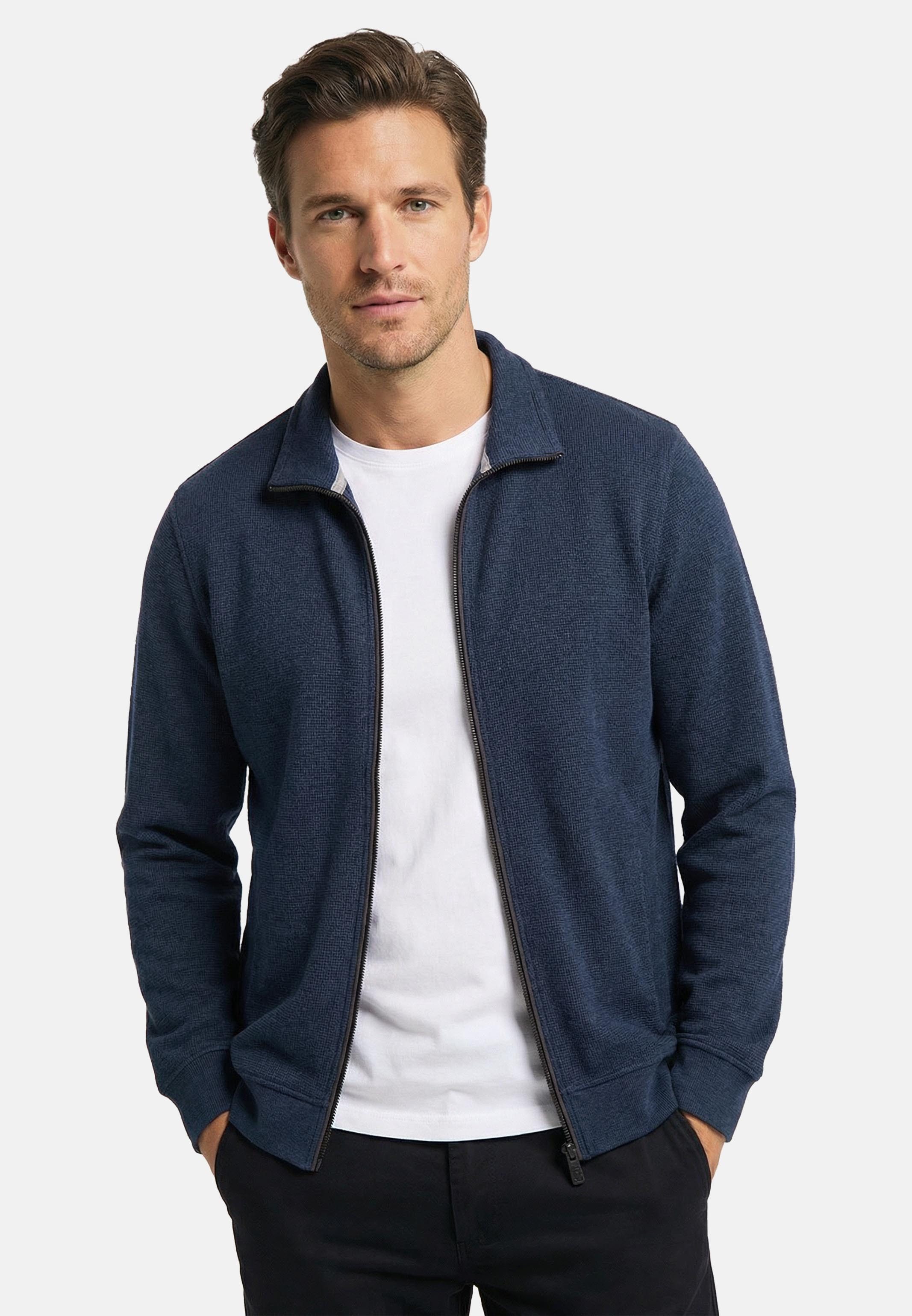 CASAMODA Sweatjacke Basic (1-tlg) Sweatjacke - Baumwolle - Atmungsaktiv - Hochwertiger Baumwollmix