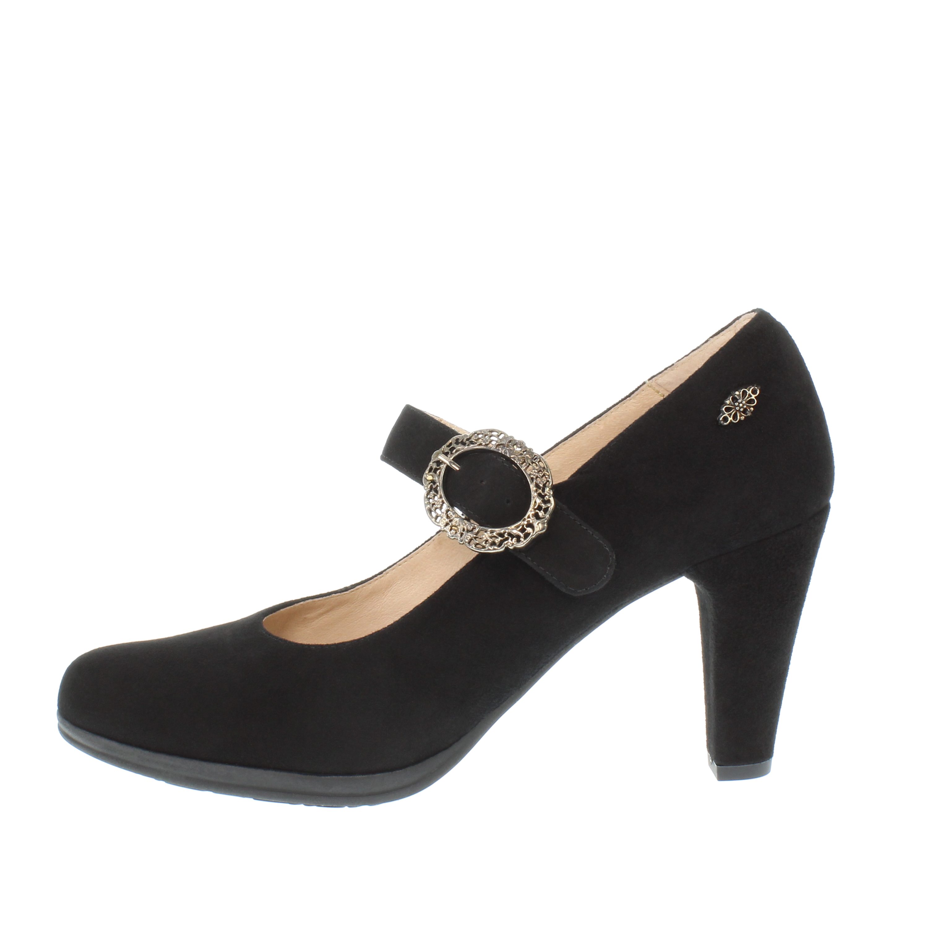 XAVER LUIS Schuhmanufaktur SARAH - Trachten Spangenpumps zum Dirndl - schwarz Pumps