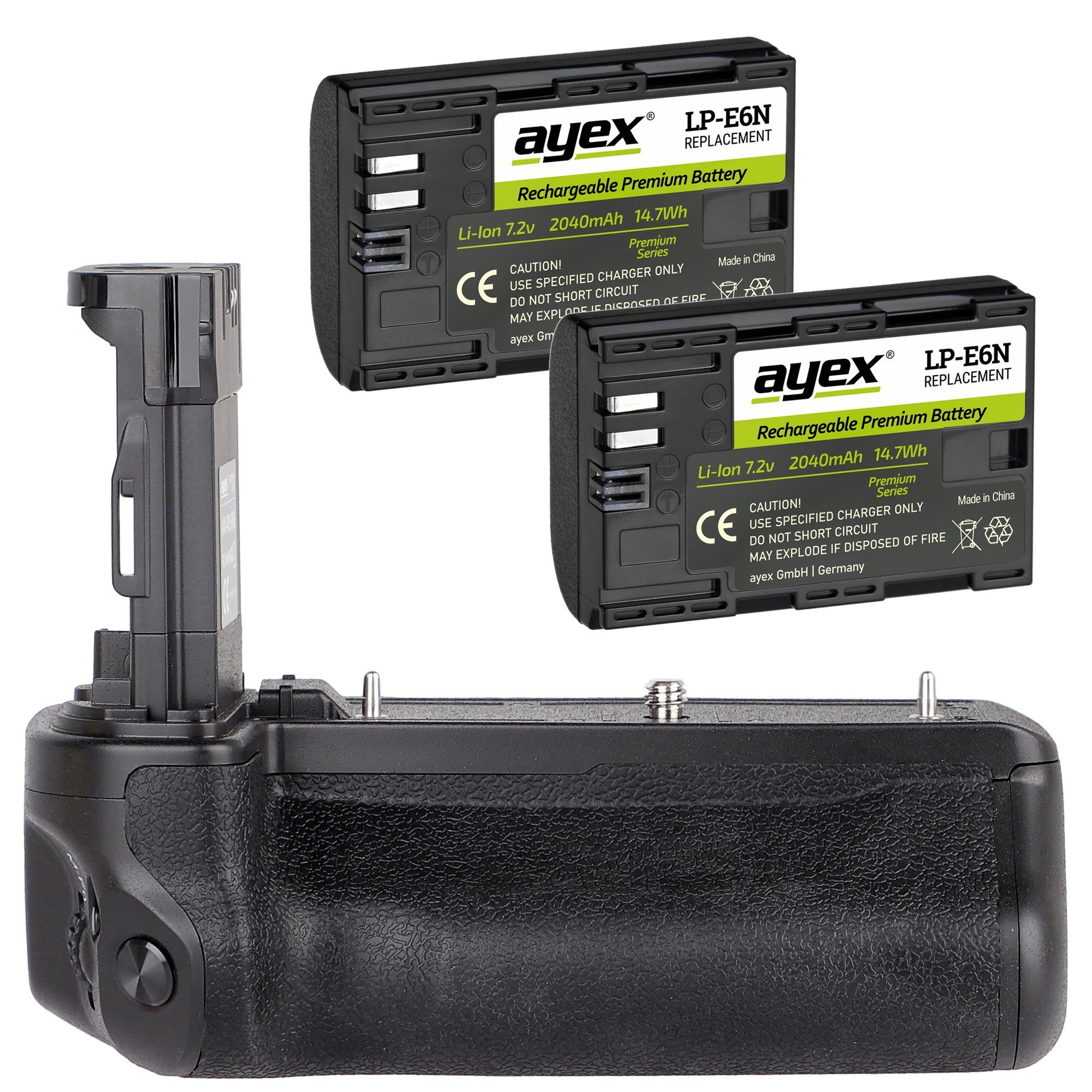 Batteriegriff für Canon EOS R5 R6 wie BG-R10 + 2x LP-E6N Akkus