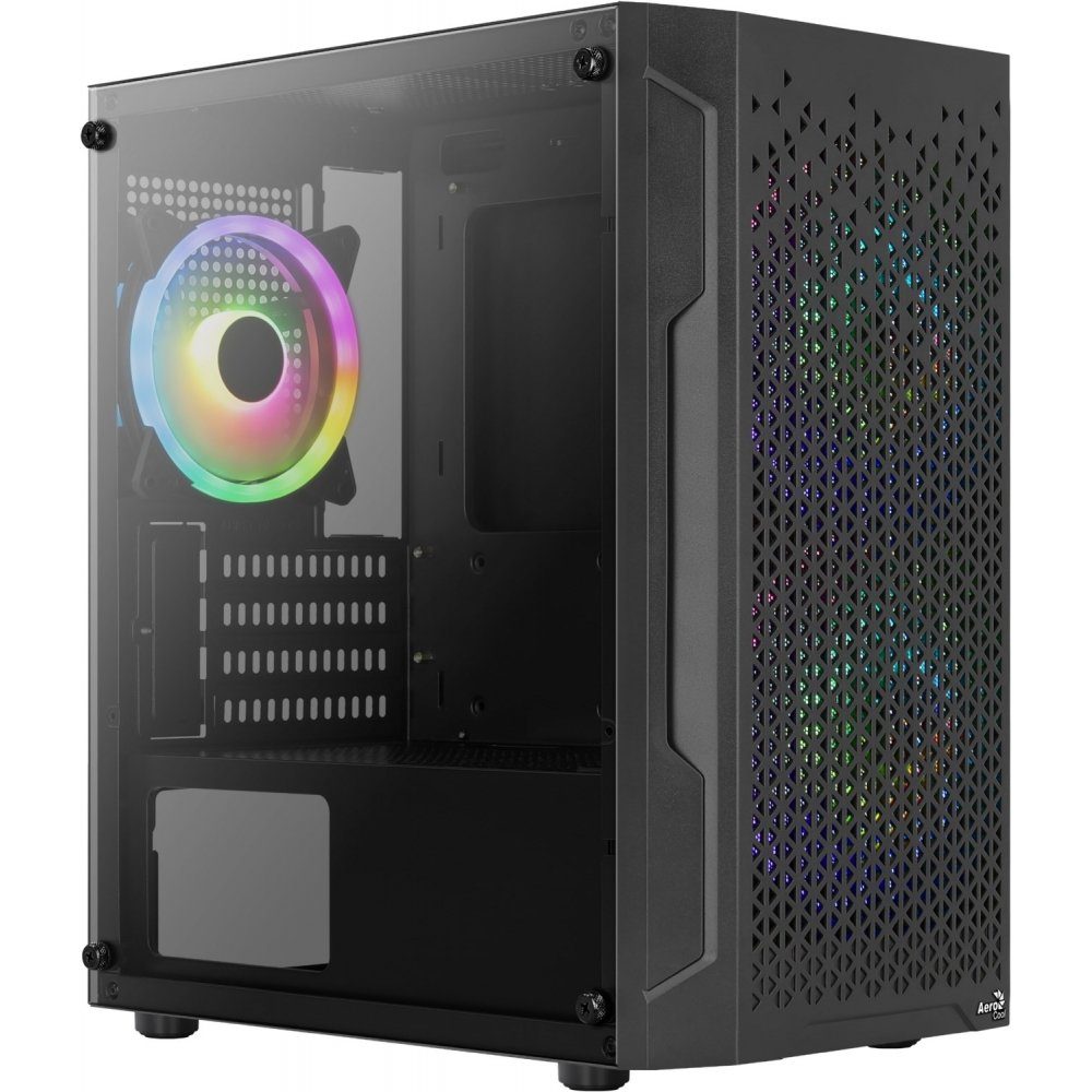 Aerocool PC-Gehäuse Trinity Mini-G-BK-V2 - Tower-Gehäuse - schwarz