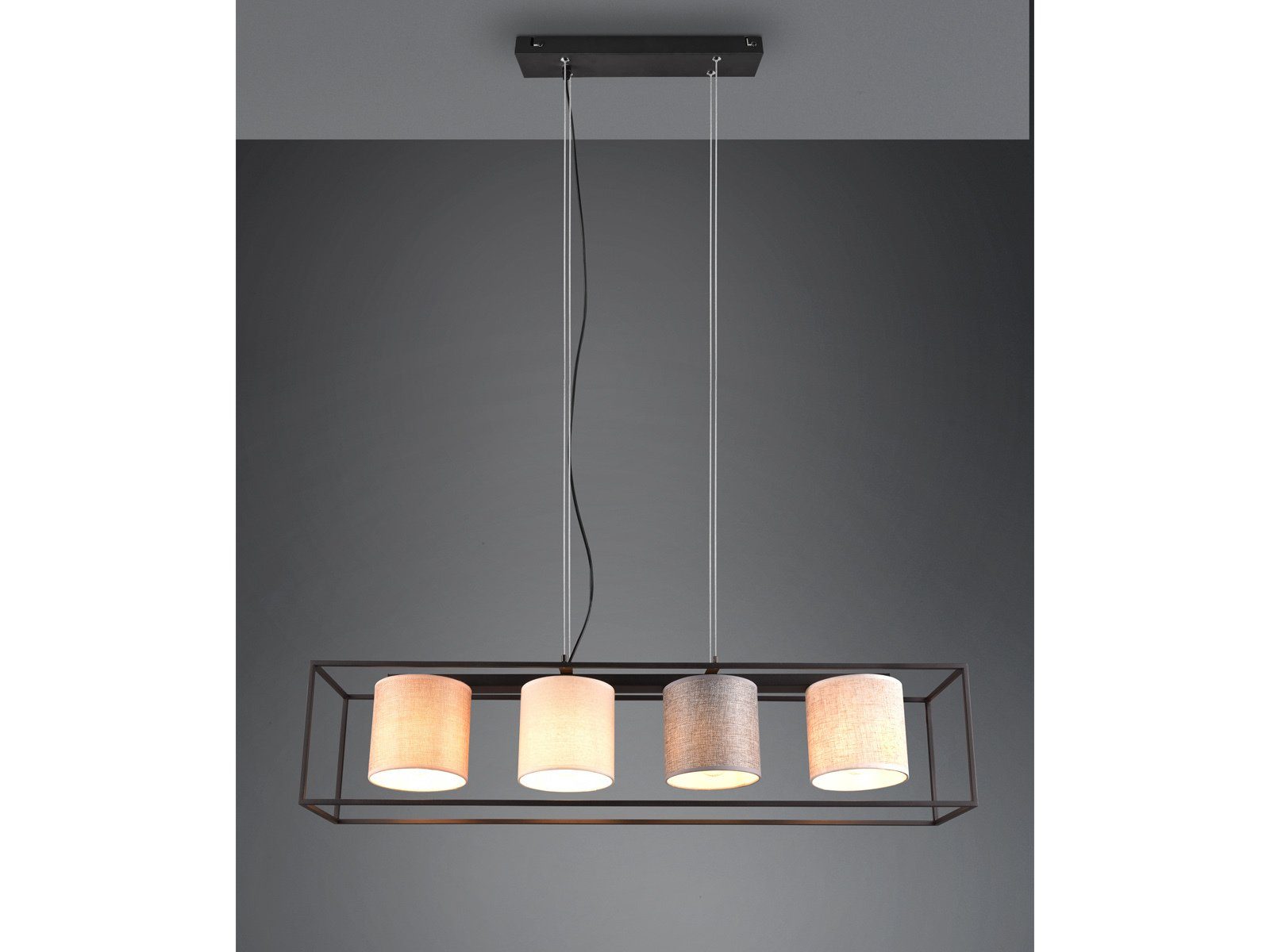 wechselbar, Kochinsel LED Pendelleuchte, übern meineWunschleuchte Esstisch & B100cm LED für ausgefallene hängend warmweiß, Stoff-lampe
