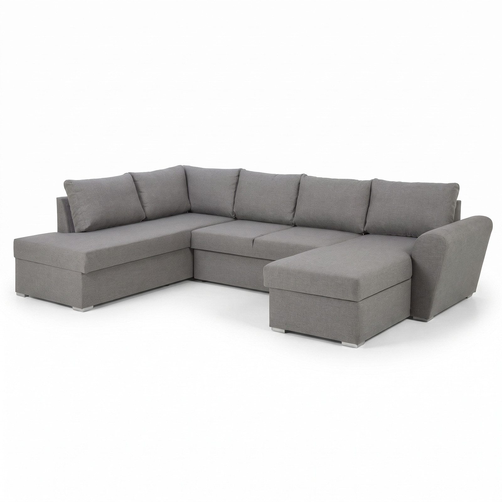 ACTONA GROUP Schlafsofa Stan Schlafsofa Chaiselong rechts, lichtgrau., 1 Teile