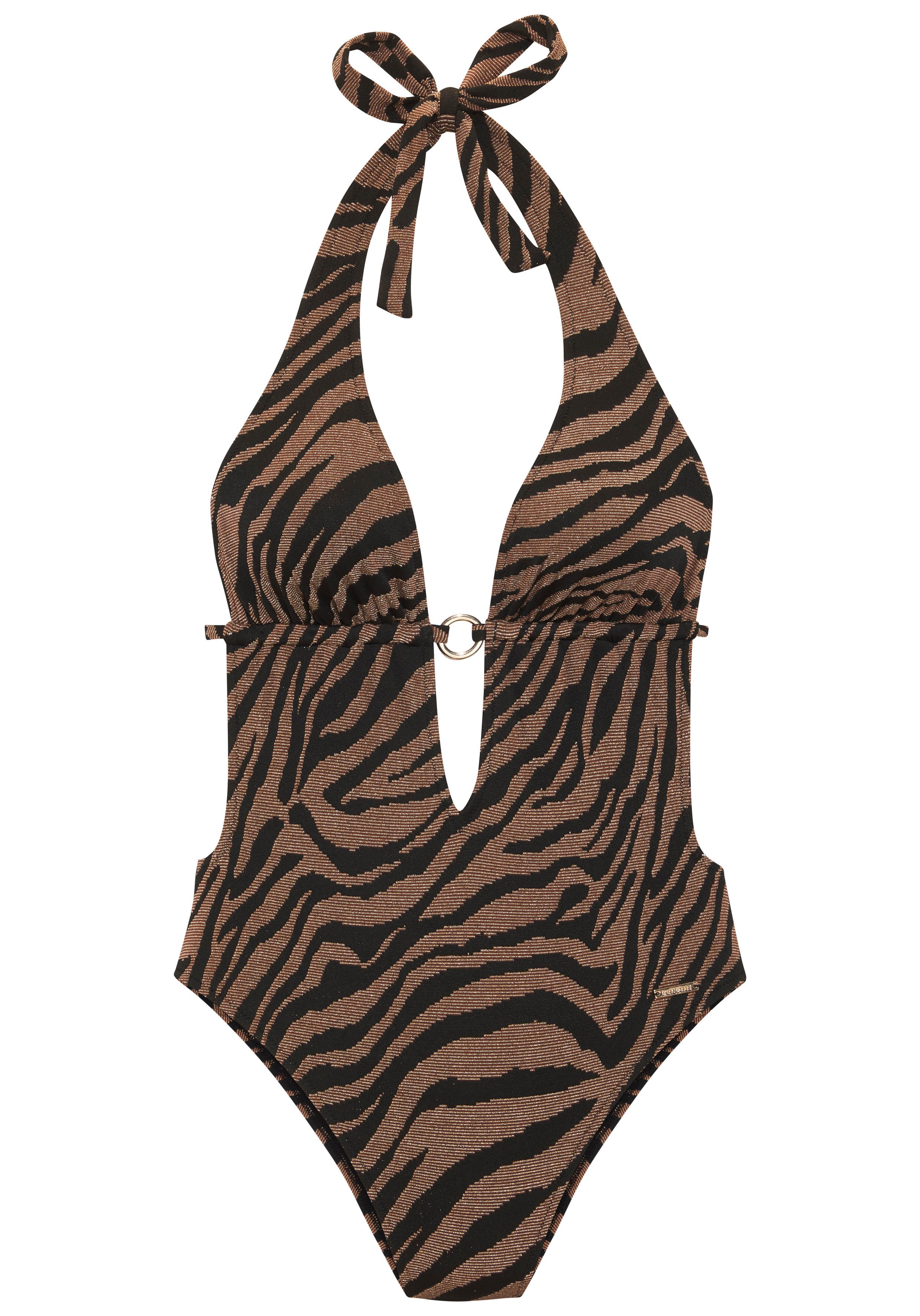 Bruno Banani Monokini in zweifarbiger Animal-Optik günstig online kaufen