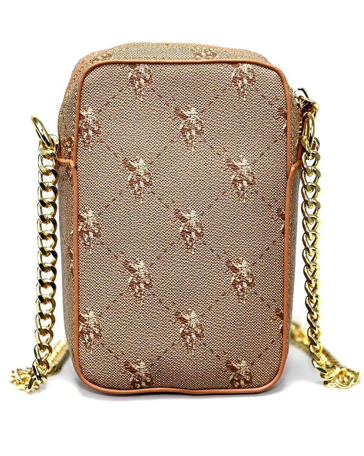U.S. Polo Assn. Handytasche U.S.POLO ASSN. Hampton Mini Bag printed PU Fb. Camel