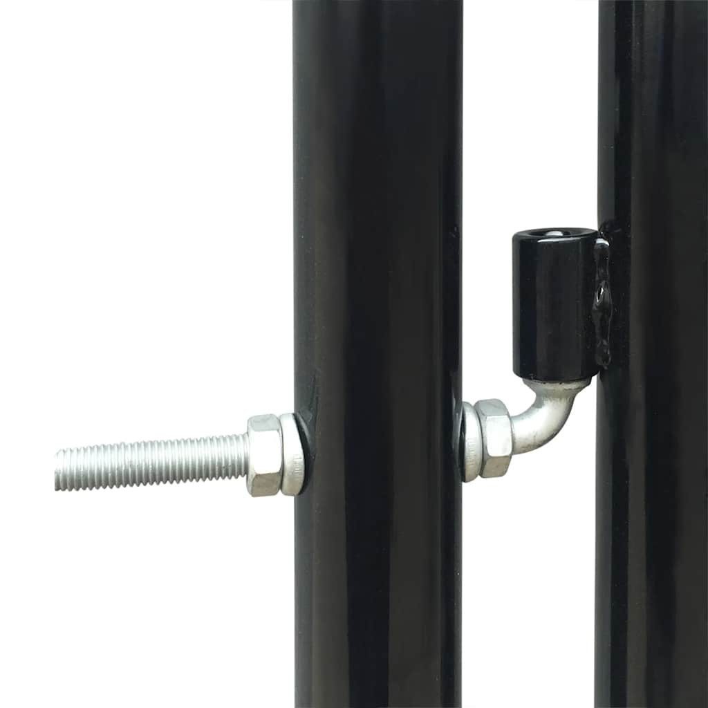 vidaXL Gartentor Schwarzes Einzeltor für Zäune 100 x 75 cm