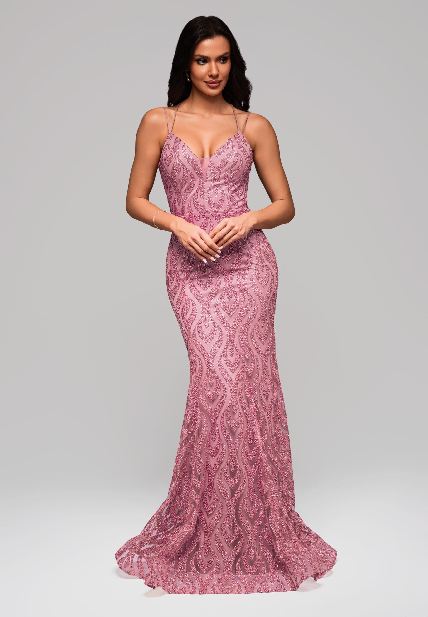 OMBRE Abendkleid Elegantes Abendkleid mit Pailletten günstig online kaufen