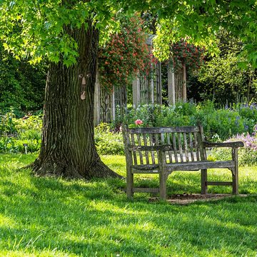 relaxdays Gartenfigur Baumgesicht mit Ruhe-Geste