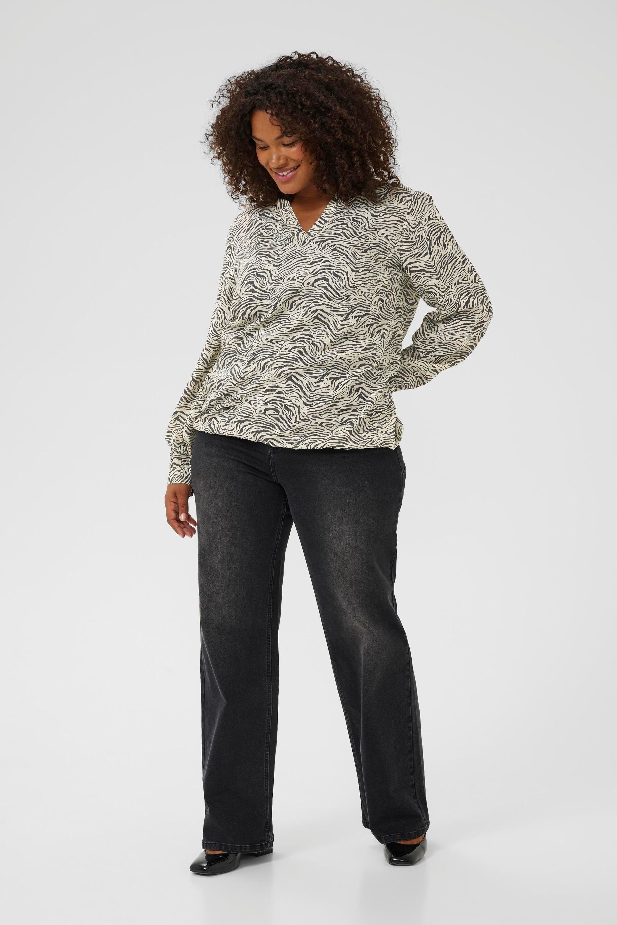 KAFFE Curve Langarmbluse Langarm-Bluse KCdiana Große günstig online kaufen