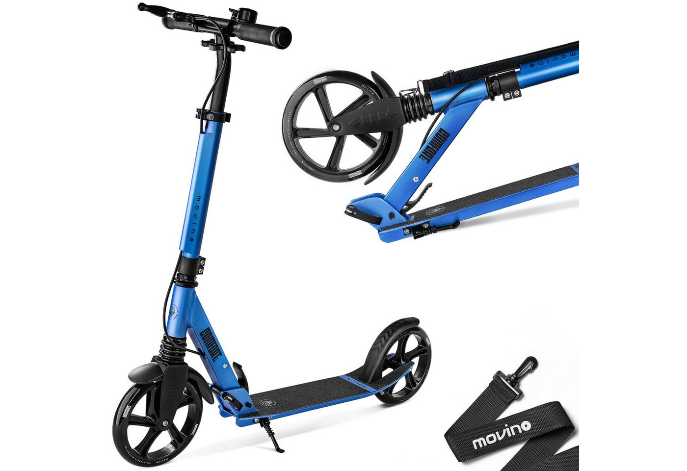Movino Cityroller MOVINO COMFORT+ Stoßdämpfer Handbremse Tragegurt