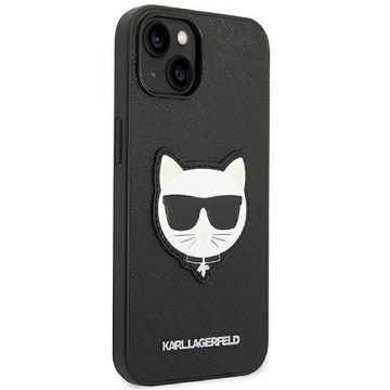 KARL LAGERFELD Handyhülle Case iPhone 14 Plus Katze Kunstleder 6,7 Zoll, Kantenschutz