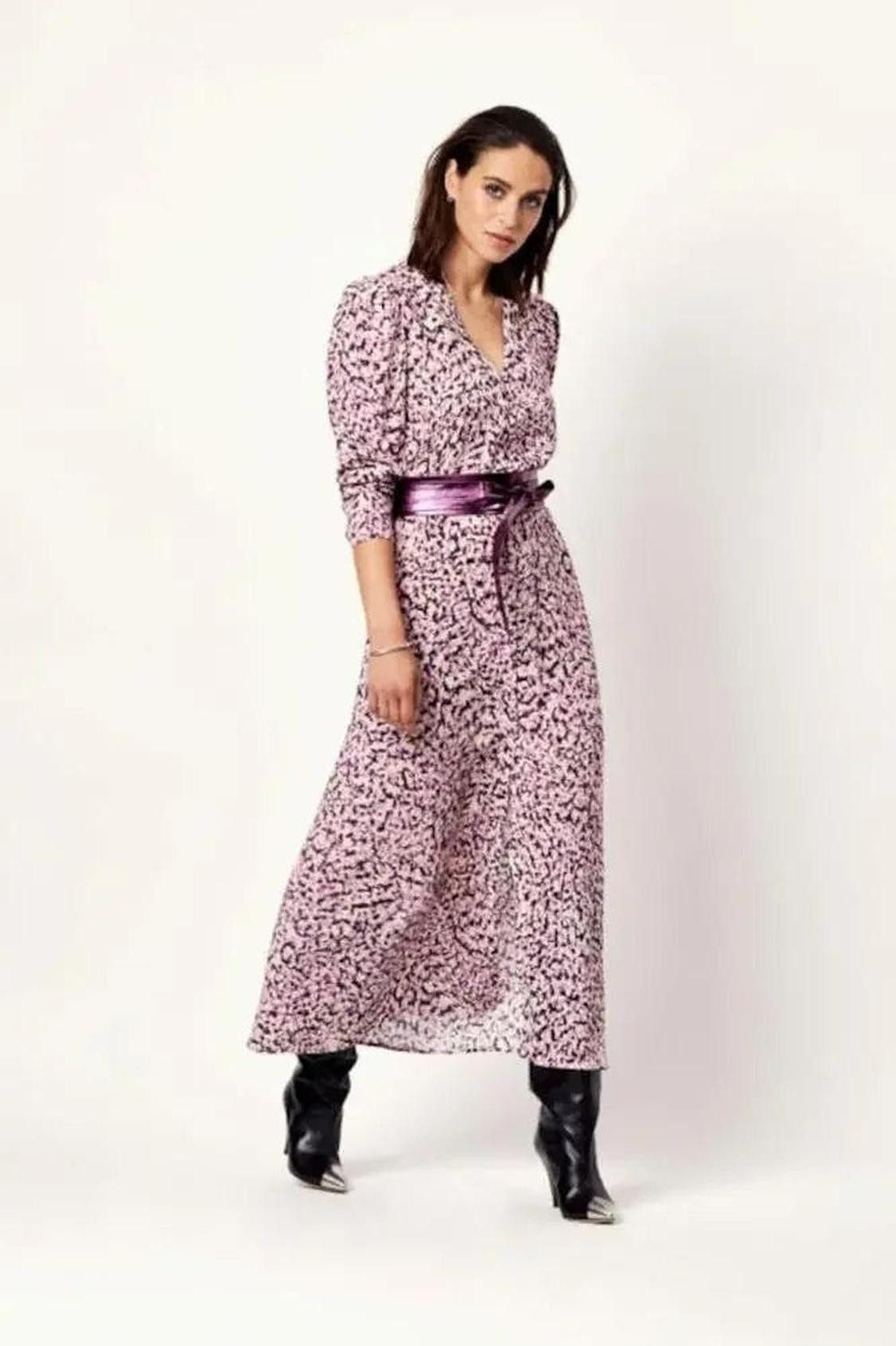 Dante6 Maxikleid Bedrucktes Maxikleid mit passendem Gürtel