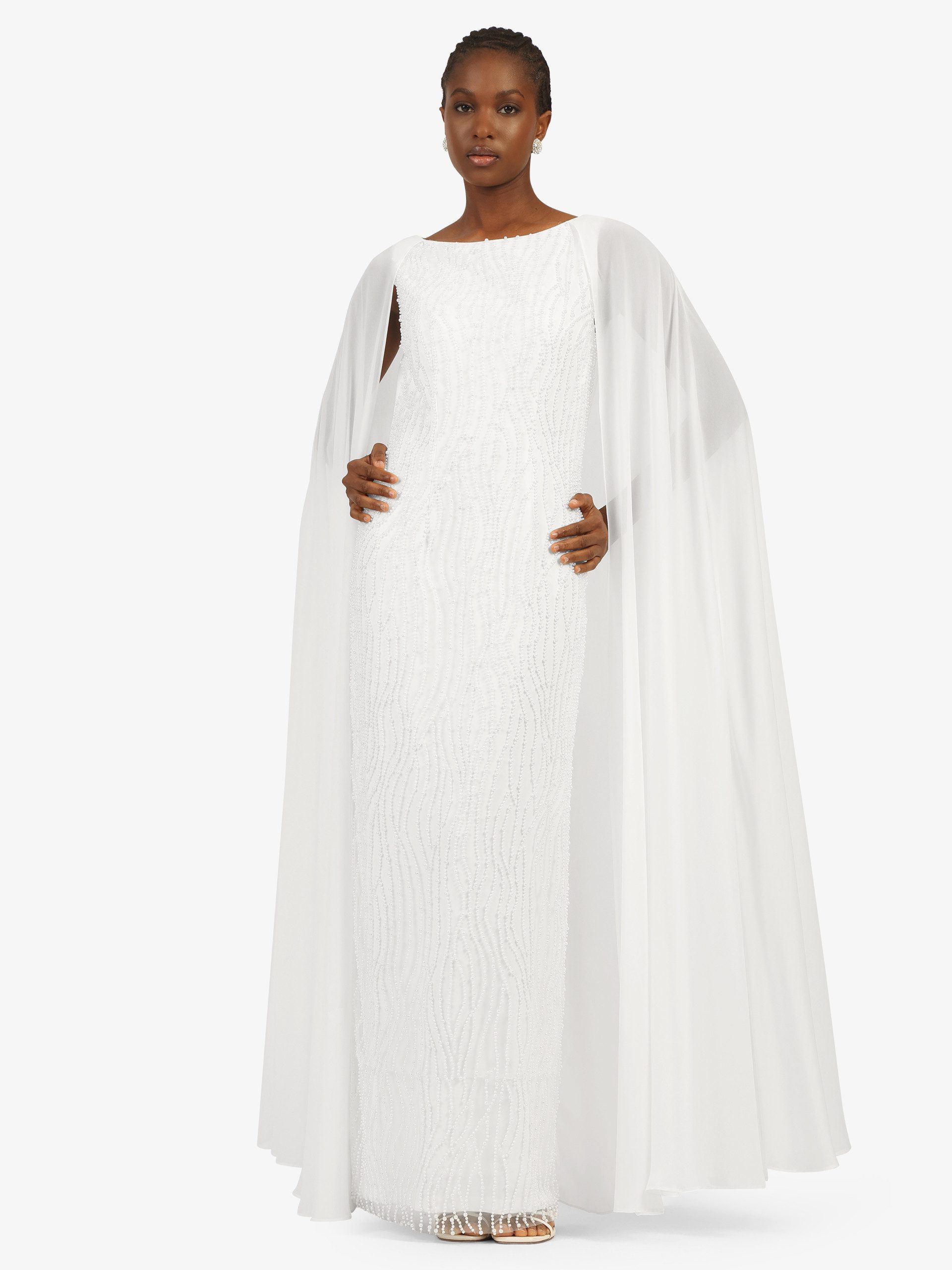 Kraimod Abendkleid mit Cape und zartem Glitzerdetail günstig online kaufen