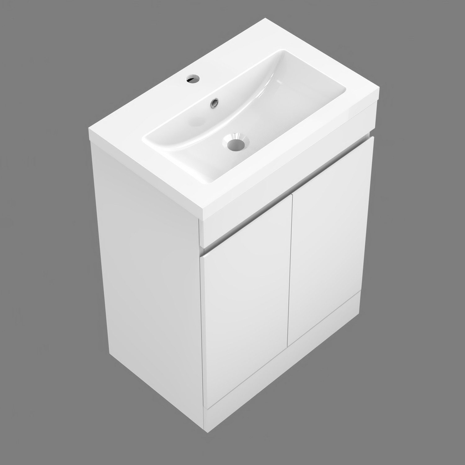 duschspa Waschtisch Badmöbel in 60 cm Standschrank – Bild 3 von 5