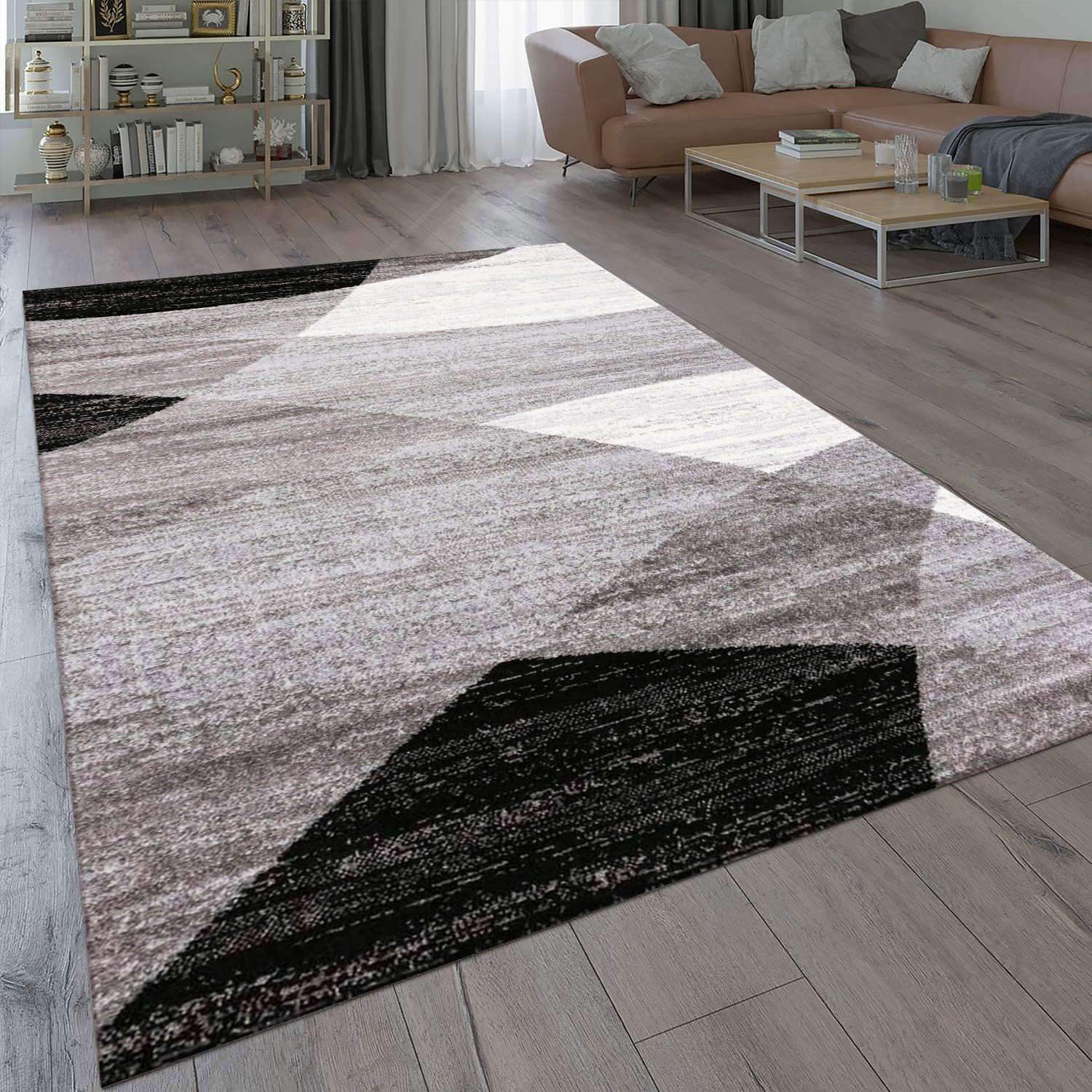 Vimoda Läufer Wohnzimmer Teppich Kurzflor, geometrisches günstig online kaufen