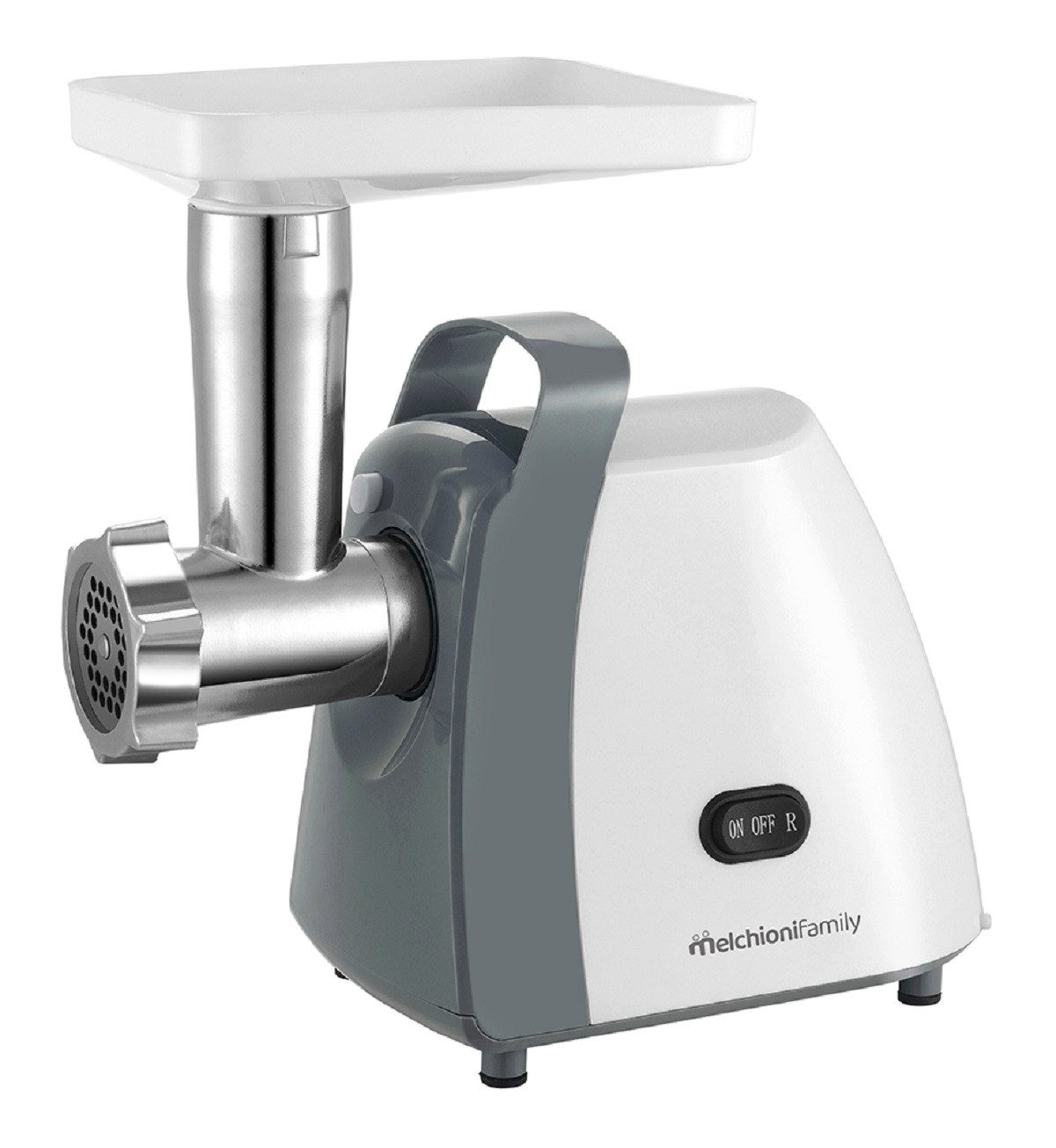 Melchioni Fleischwolf Fleischwolf mit Zubehör – 250W, DC Motor, Adapter für Würstchen