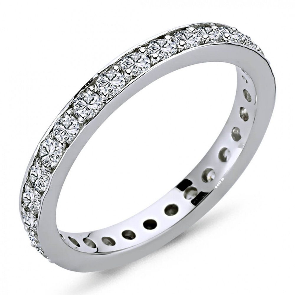 Bague Alliance En Acier Et Or 18 Carats Avec 5 Diamants (0,04 Ct) - Marque Monomania, Taille 58, Neuve Avec étiquettes