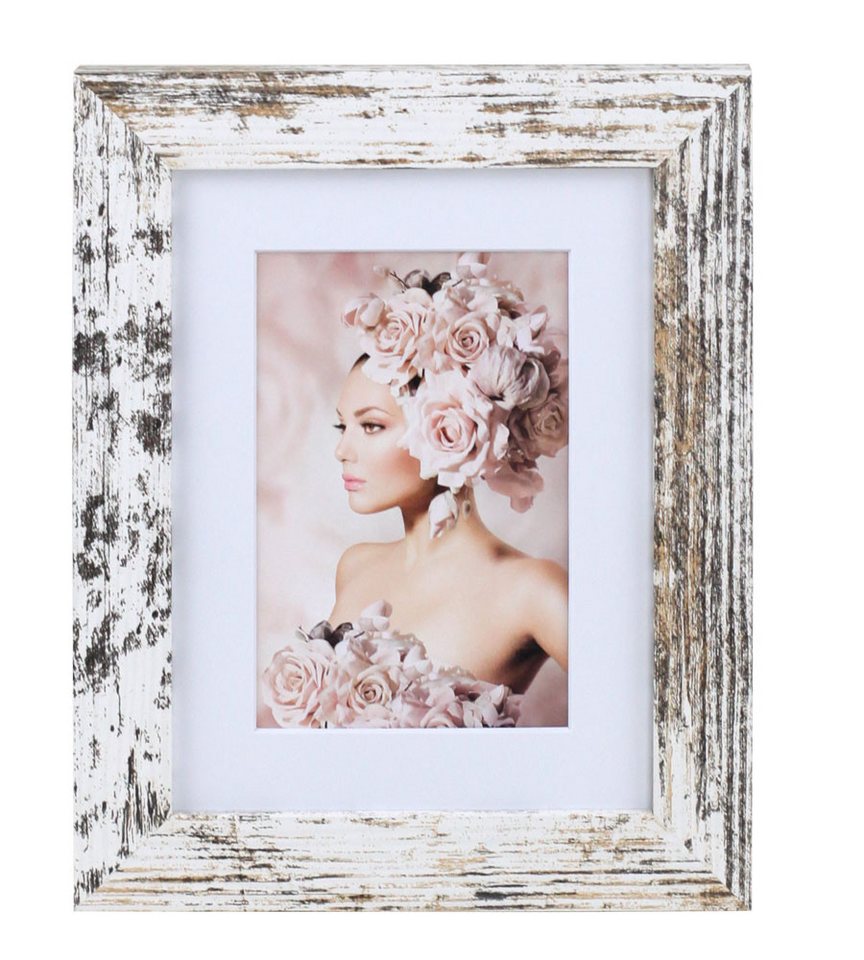 IDEAL TREND Bilderrahmen 5er Pack Holz Bilderrahmen Foto Plexi Rahmen Acryl Collage Wanddeko Po, für 5 Bilder (5 St), MDF Bilderrahmen mit Passepartout und Kunststoffglas
