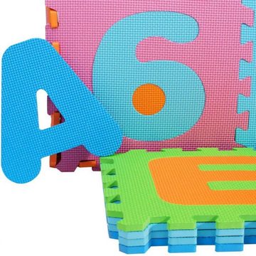 Caterize Puzzlematte Spielteppich Kinderteppich Schutzmatte ABC Lernteppich Puzzleteppich