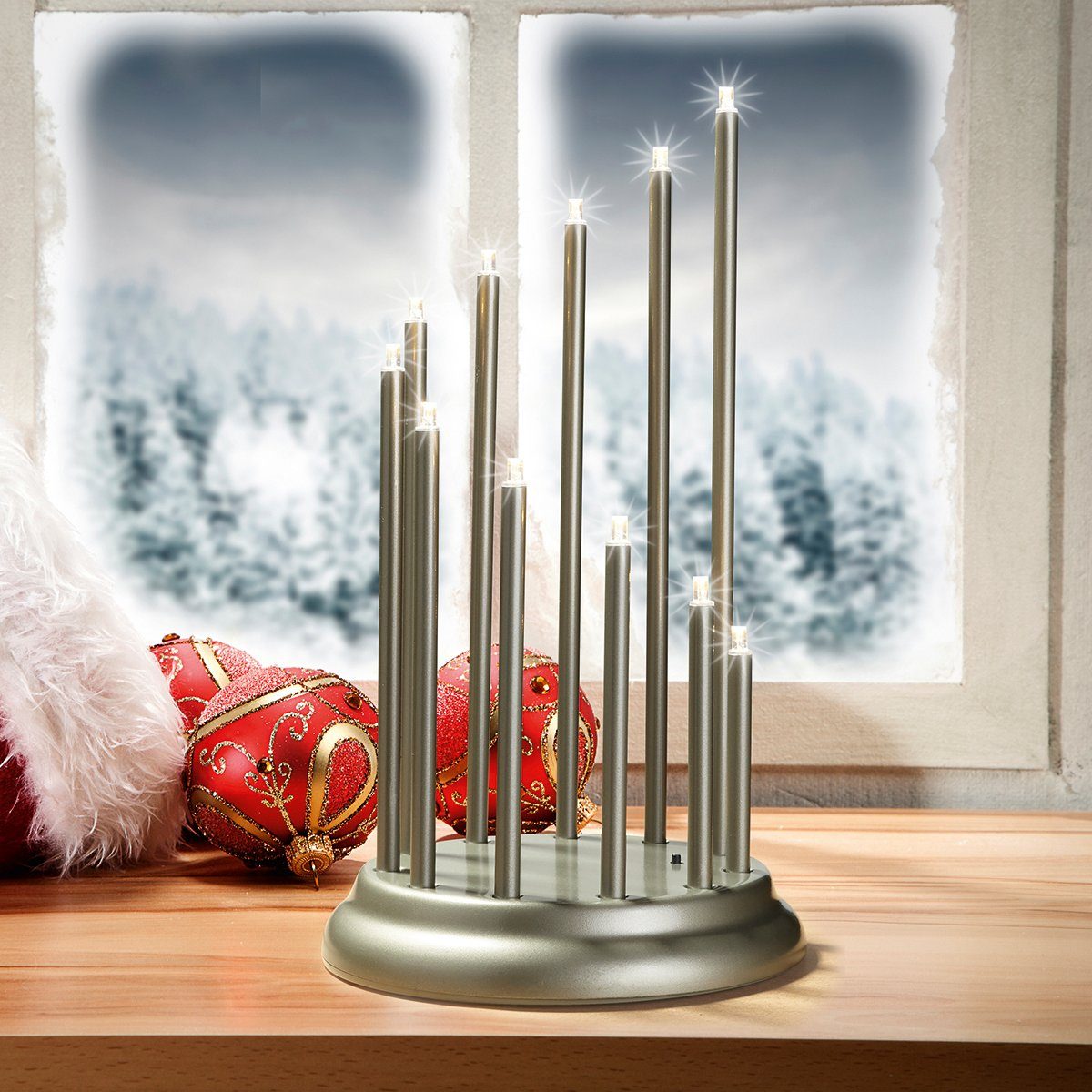 MeLiTec Fensterleuchter SL49-1, LED wechselbar, warmweiß, günstig online kaufen