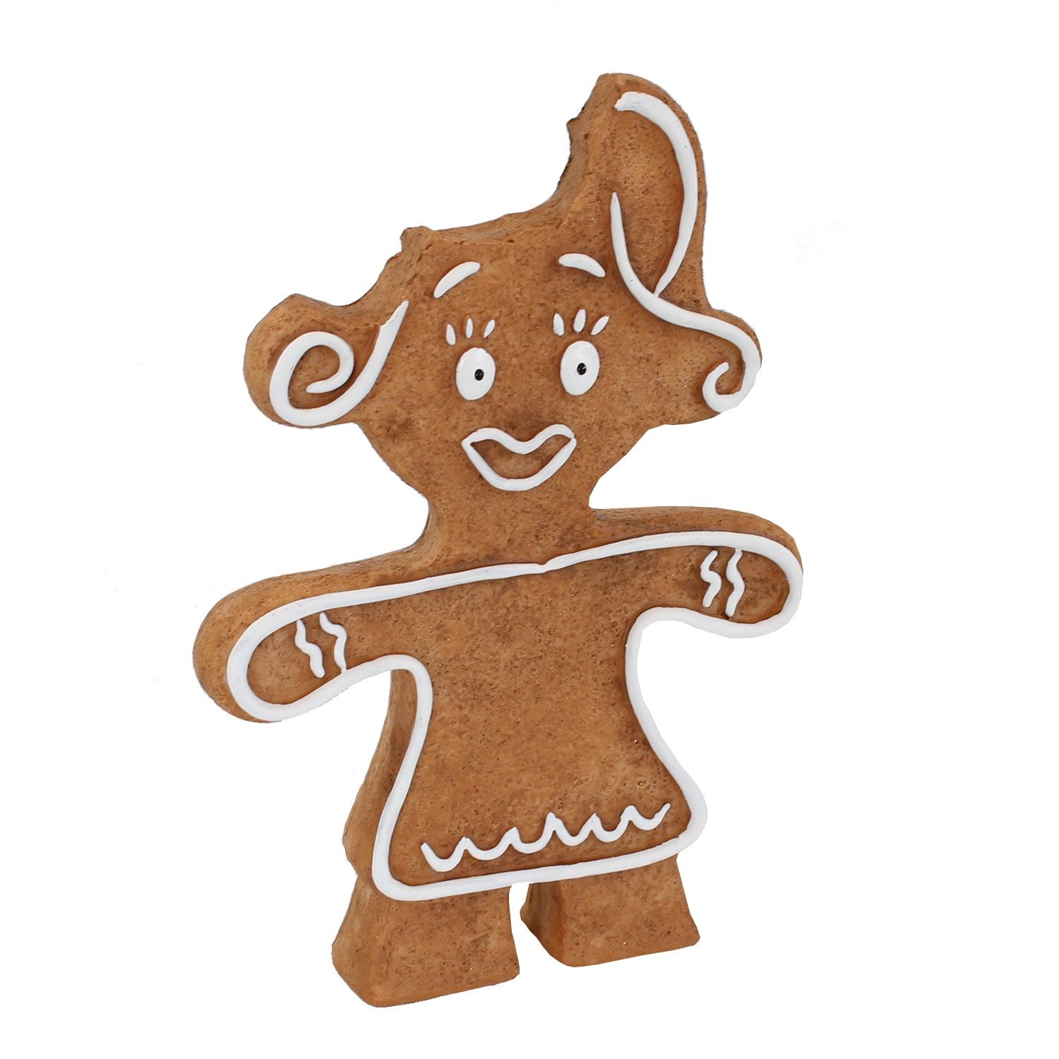 colourliving Weihnachtsfigur Lebkuchenfiguren mit Biss – Humorvolle Weihnachtstischdeko 4 Varianten, witzige Weihnachtsdekoration