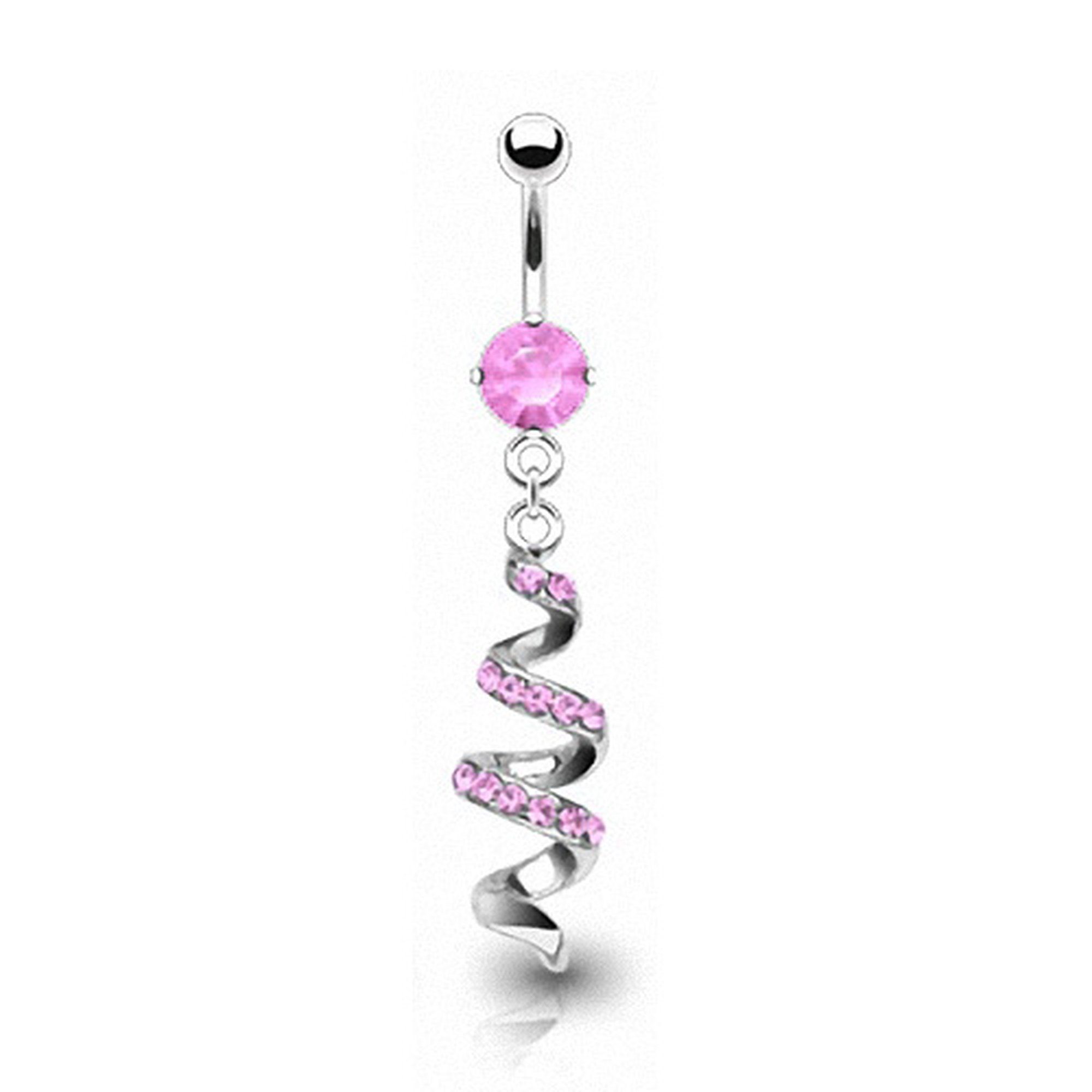 Tapsi's Coolbodyart Bauchnabelpiercing Edelstahl 316L - Zirkonia Schleife Verschiedene Farben