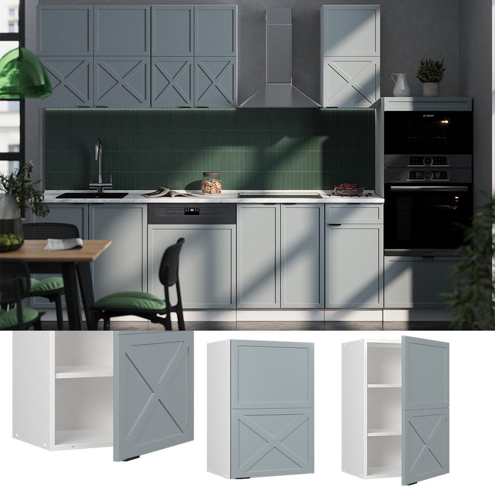 Vicco Hängeschrank Fame-Line, Hellblau-grau/Weiß, 50 cm günstig online kaufen