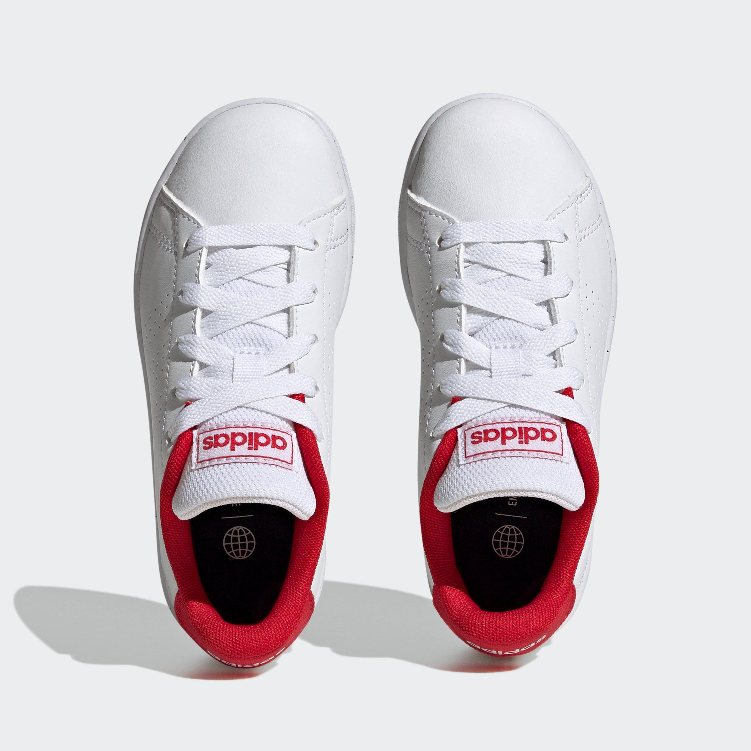 COURT des LACE Sneaker adidas / Spuren den LIFESTYLE Cloud Scarlet auf Cloud adidas Stan White Design White Better / Sportswear Smith ADVANTAGE