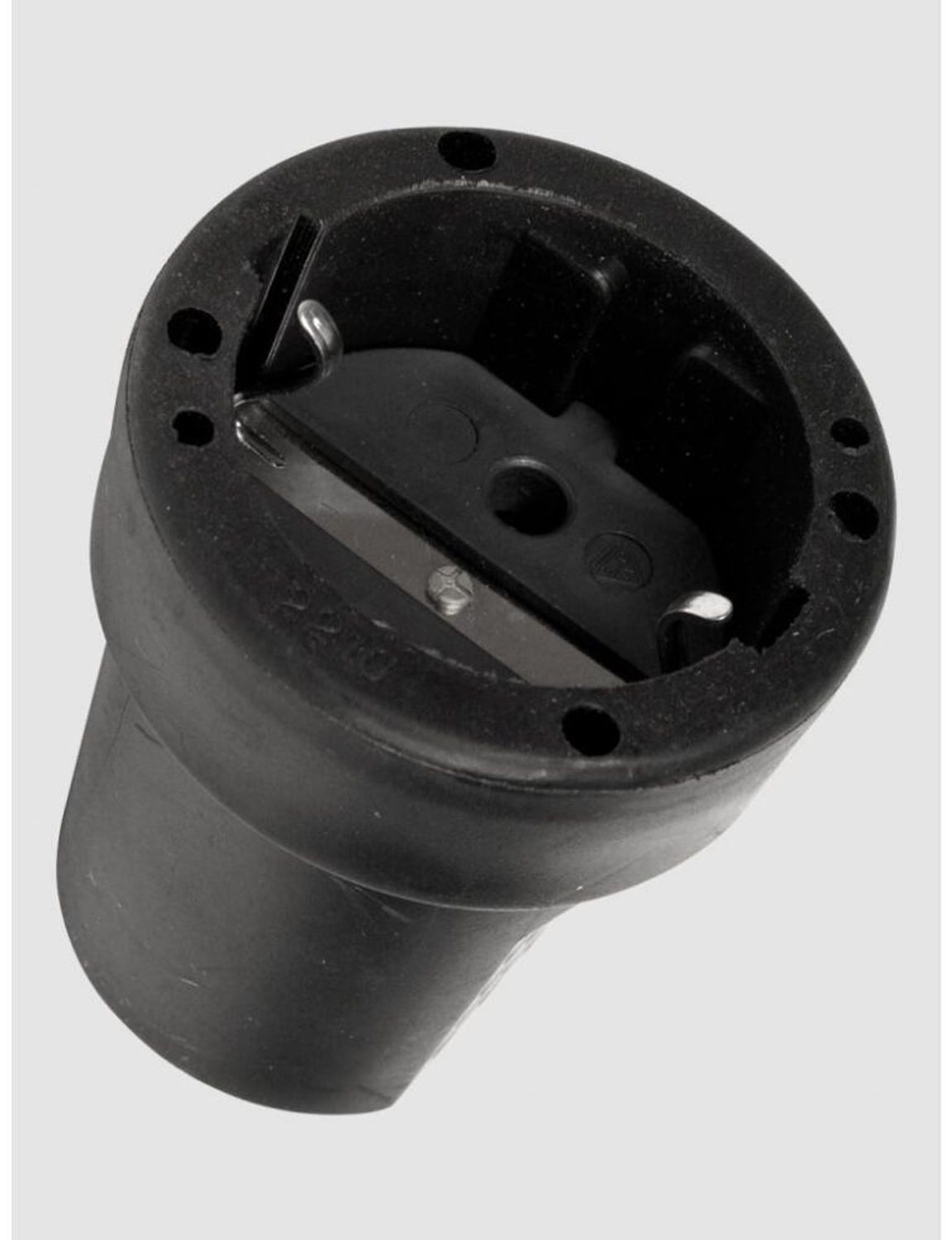 HEITECH Schuko-Stecker 10x HEITECH Schutzkontakt Штекер адаптера Schwarz IP20 Gummi Schuko