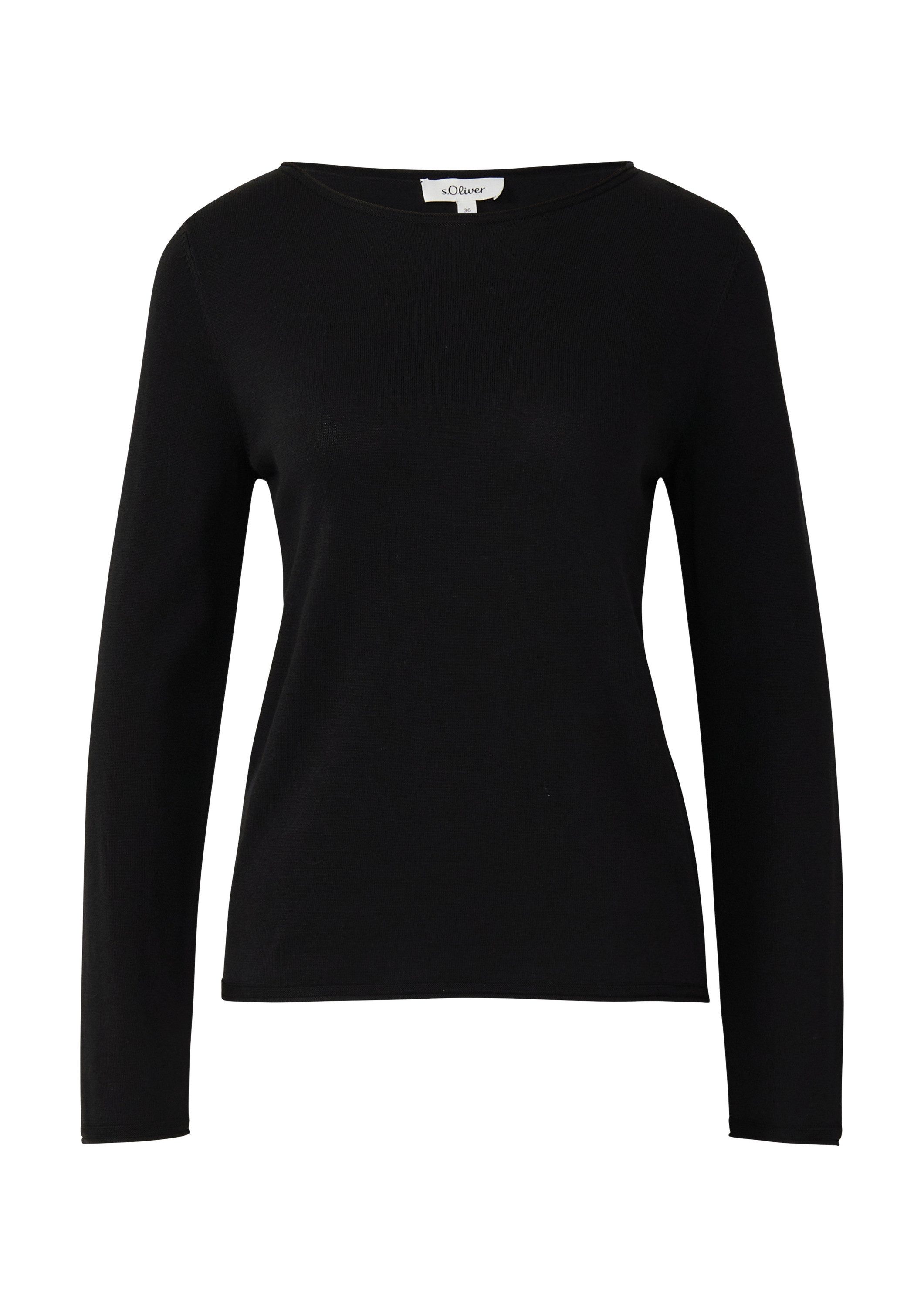 s.Oliver Longpullover Strickpullover Weicher Feinstrickpullover mit Rollkan günstig online kaufen