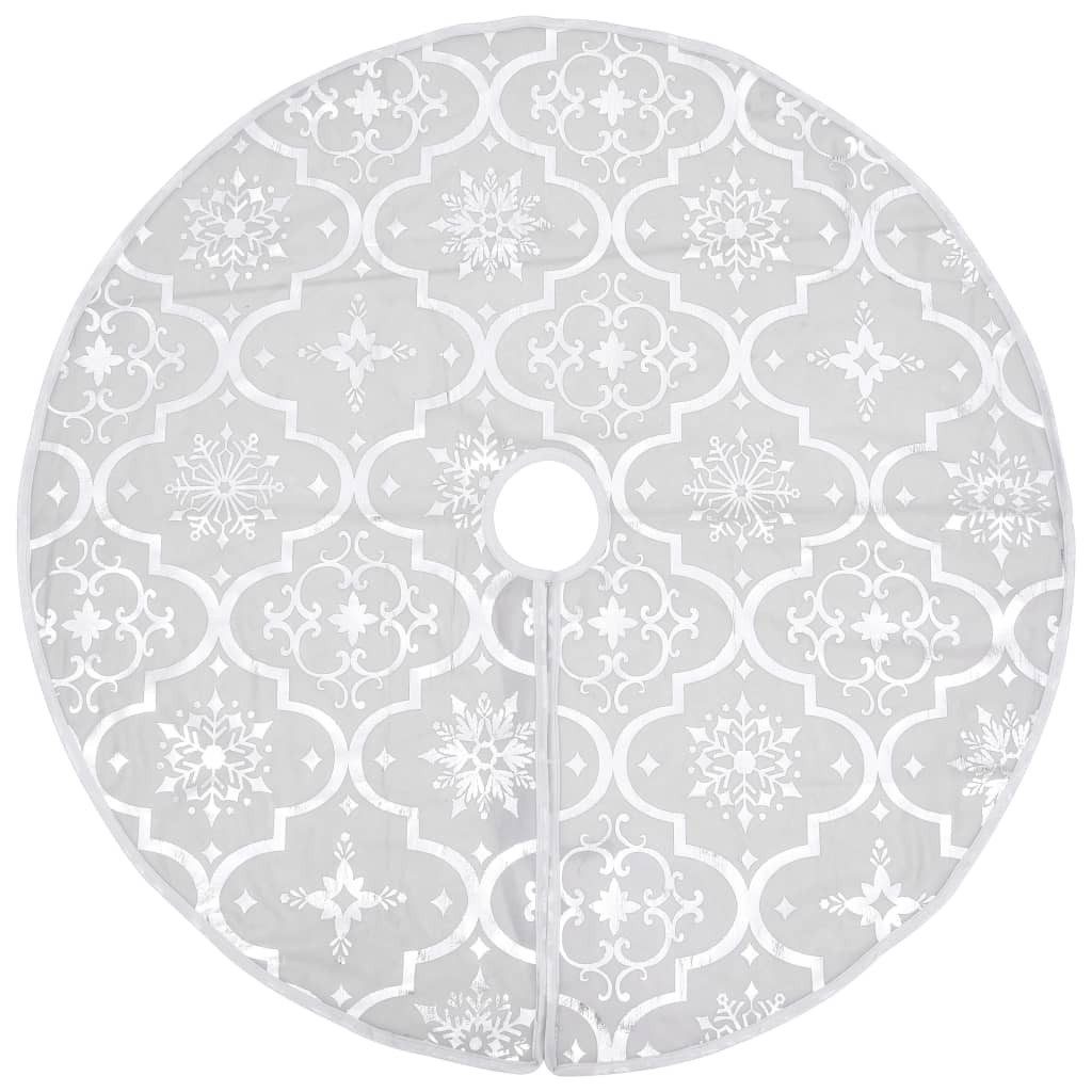 furnicato Weihnachtsbaumdecke Luxus-mit Socke Weiß 122 cm Stoff (1-tlg)