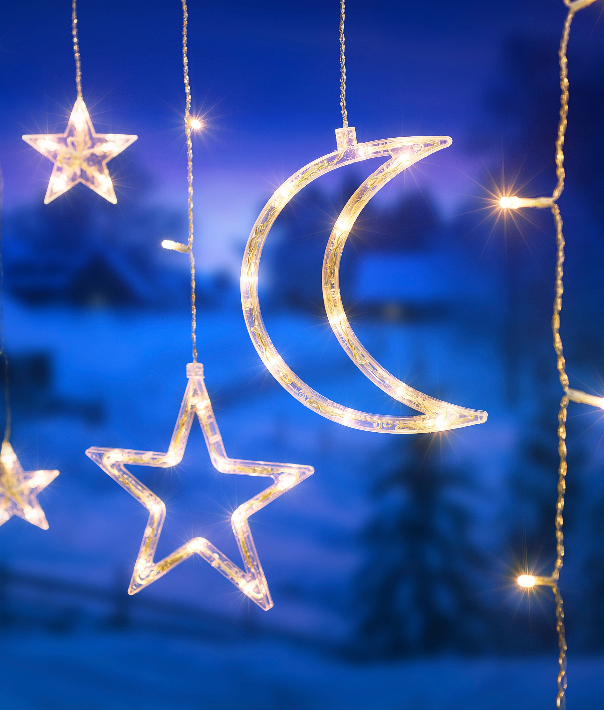 BONETTI LED-Lichtervorhang LED Sternenvorhang Lichterkette, 93-flammig, für günstig online kaufen